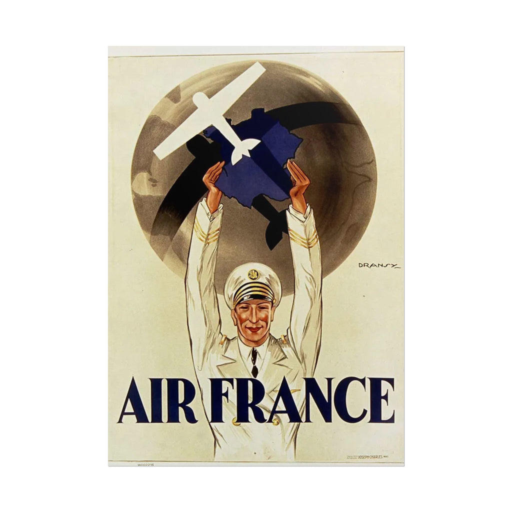 Air France 1933 Vintage Travel Poster