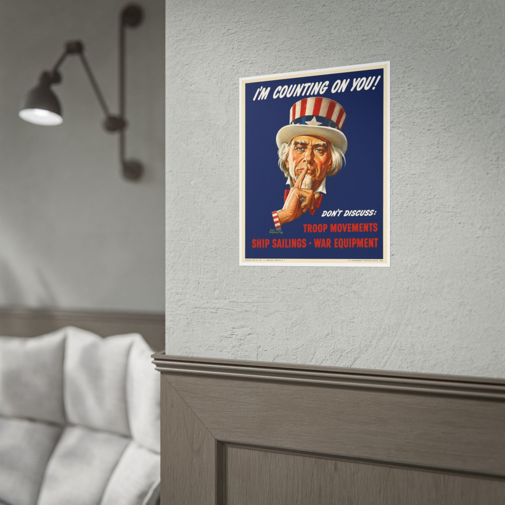 1943 Uncle Sam WWII Recruitment Poster