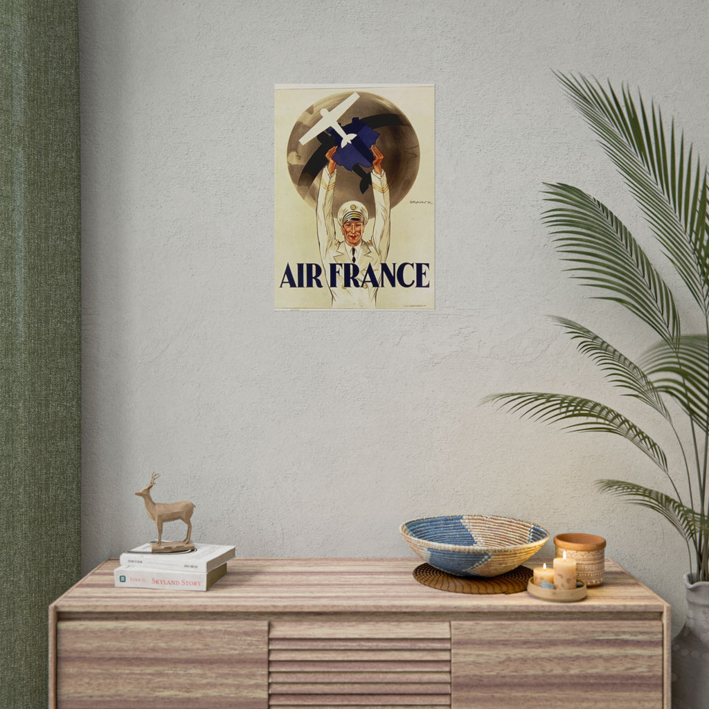 Air France 1933 Vintage Travel Poster