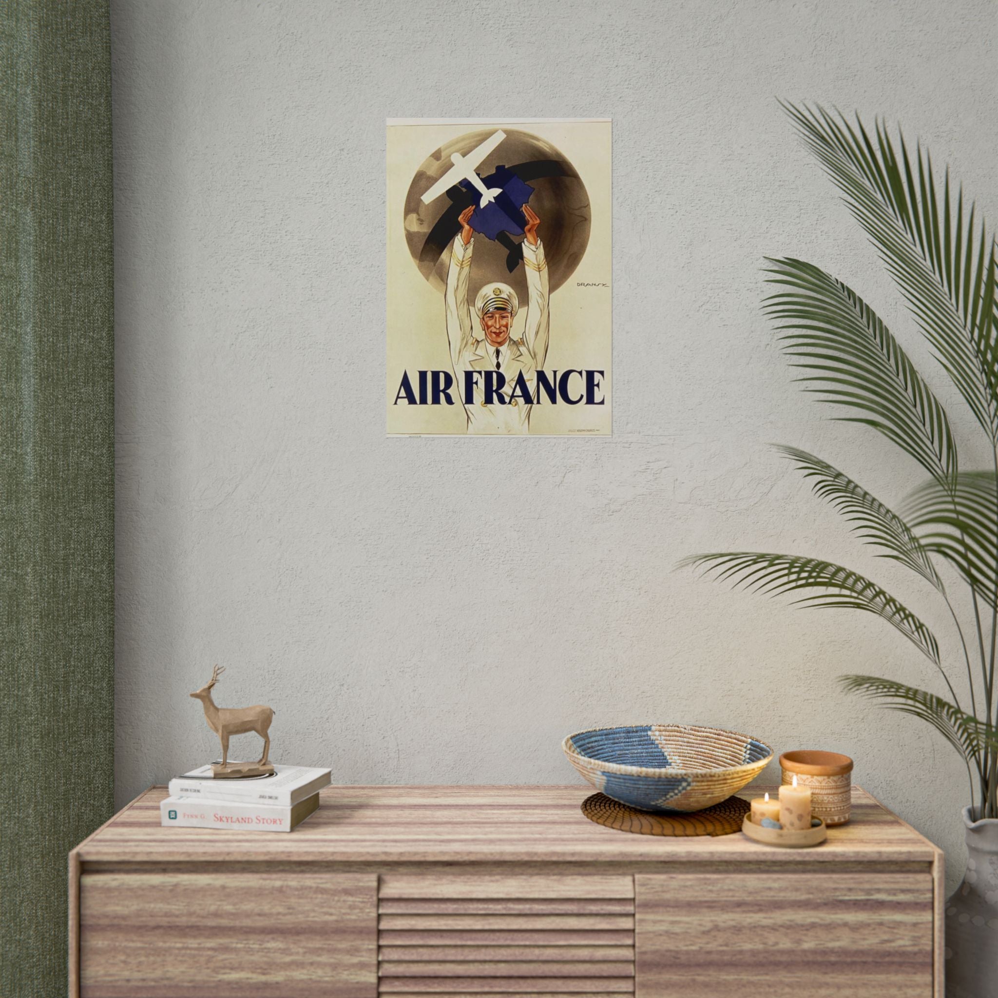 Air France 1933 Vintage Travel Poster