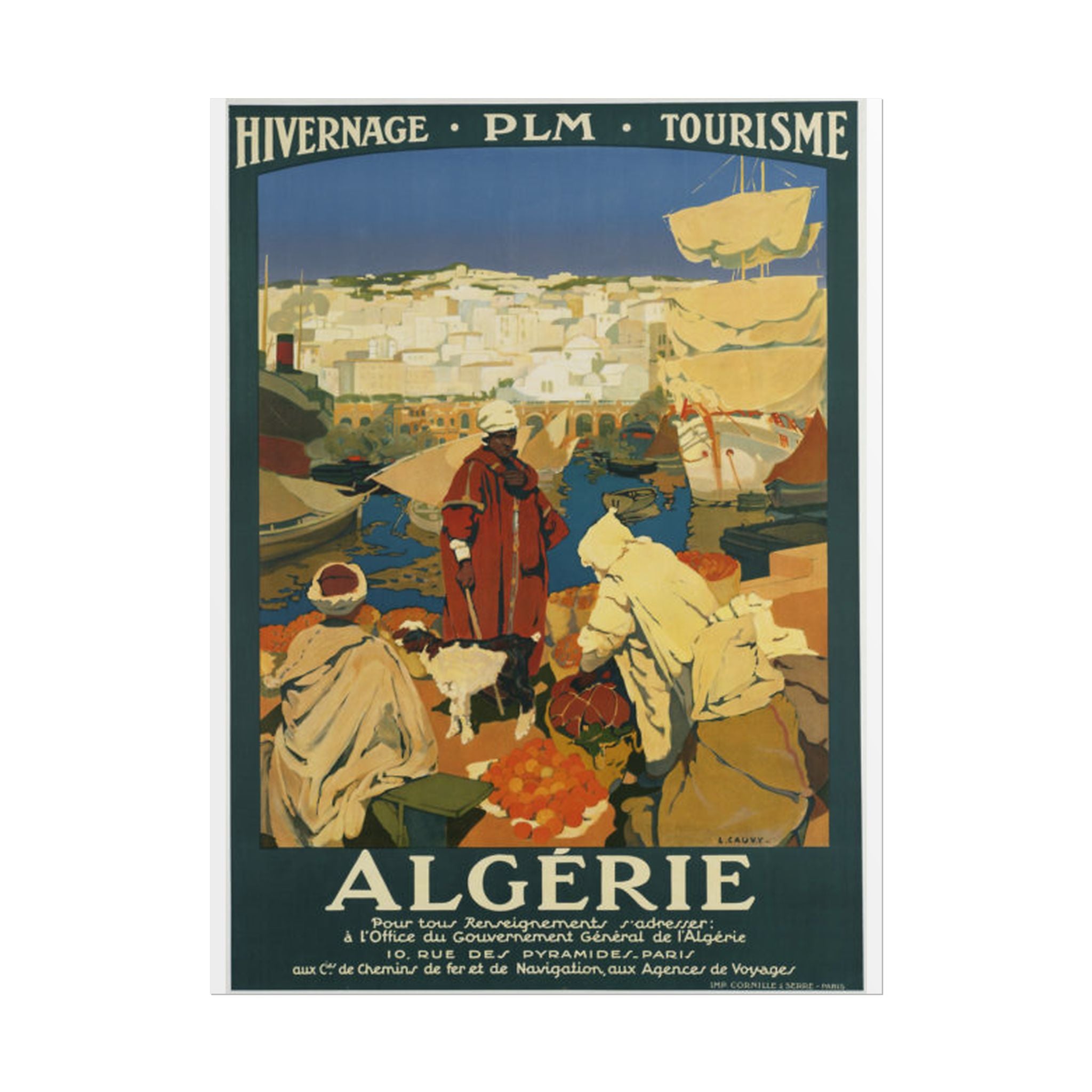 Algeria 1930 Vintage French Travel Poster