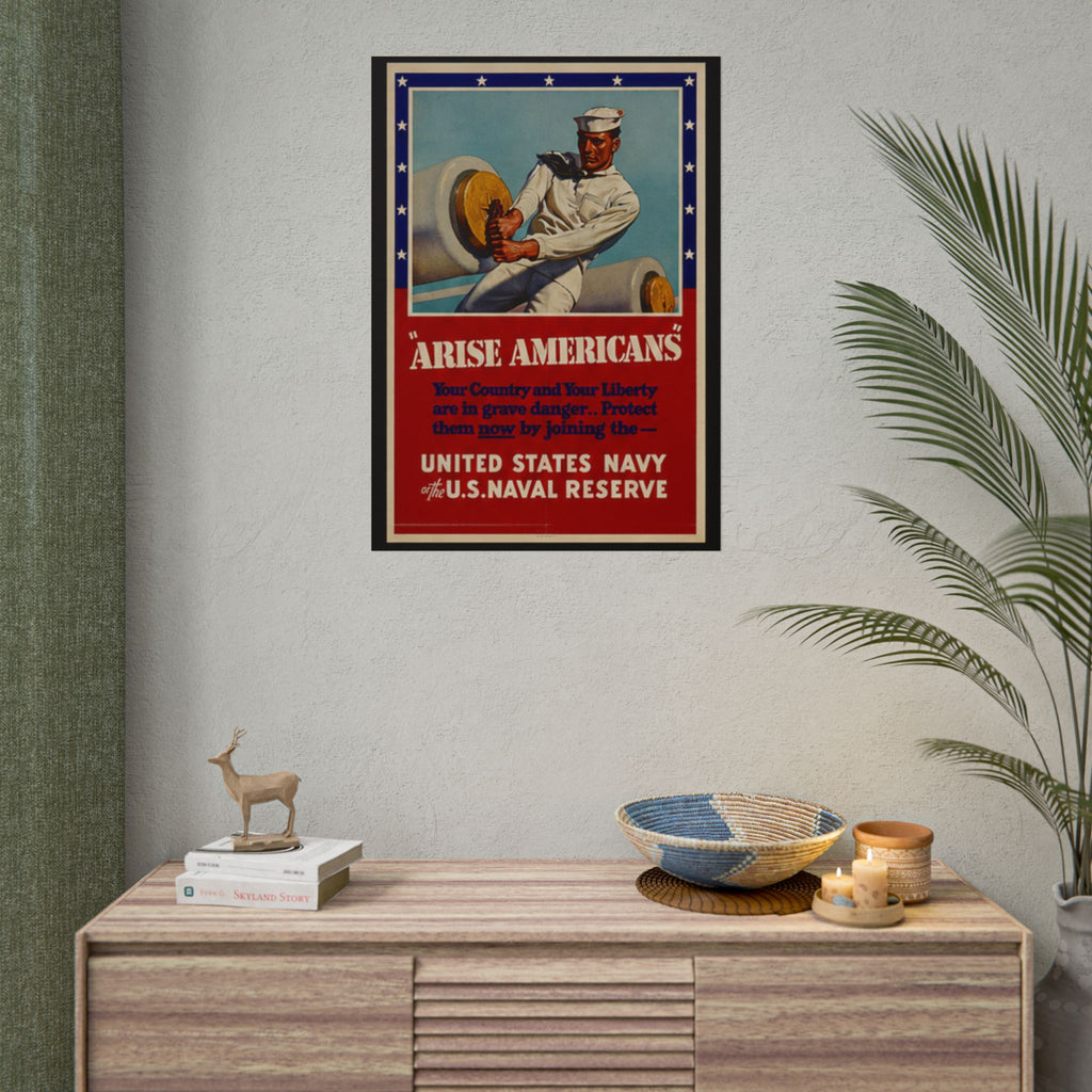 Arise Americans 1941 US Navy Recruiting Poster