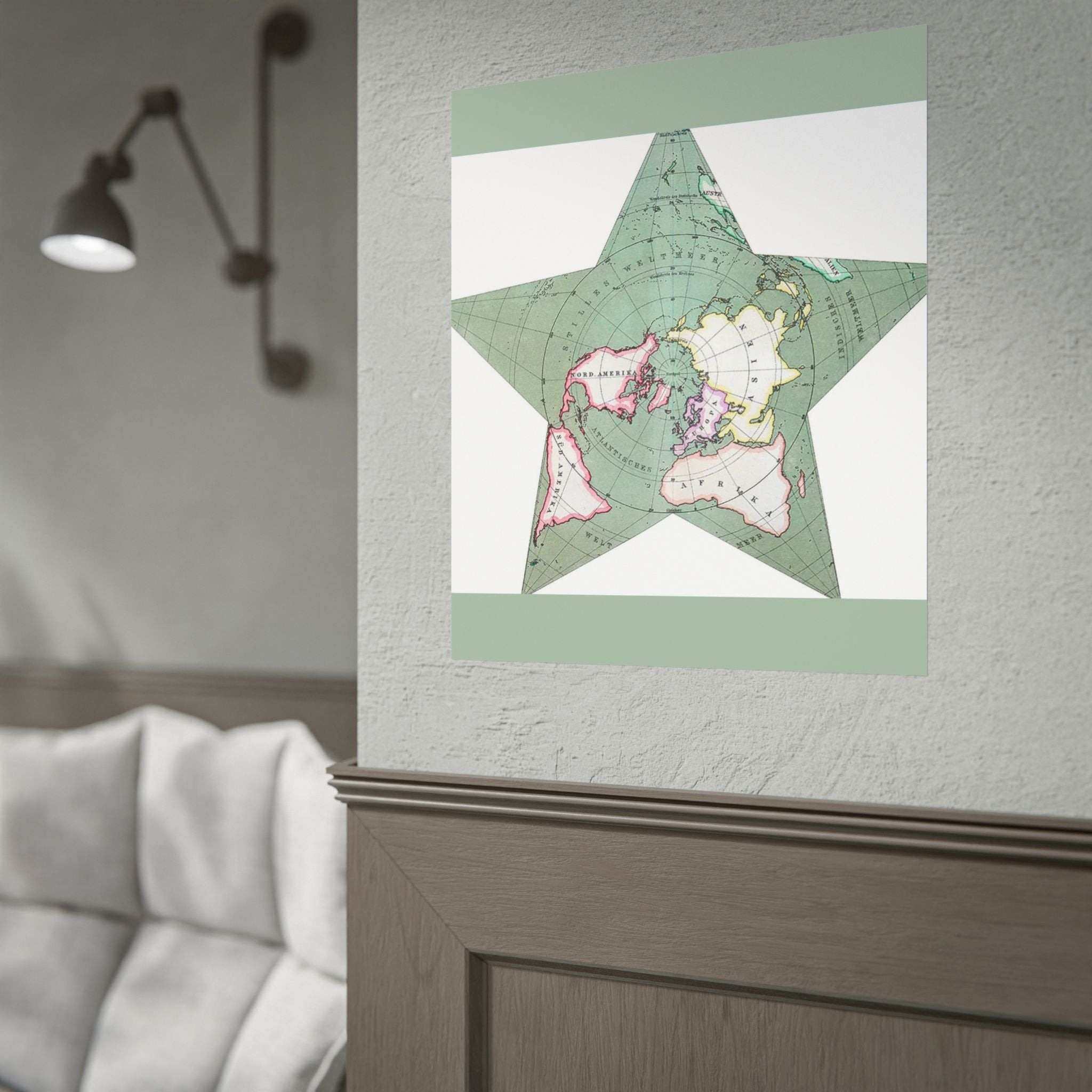 Berghaus Star Map 1880 Antique World Map