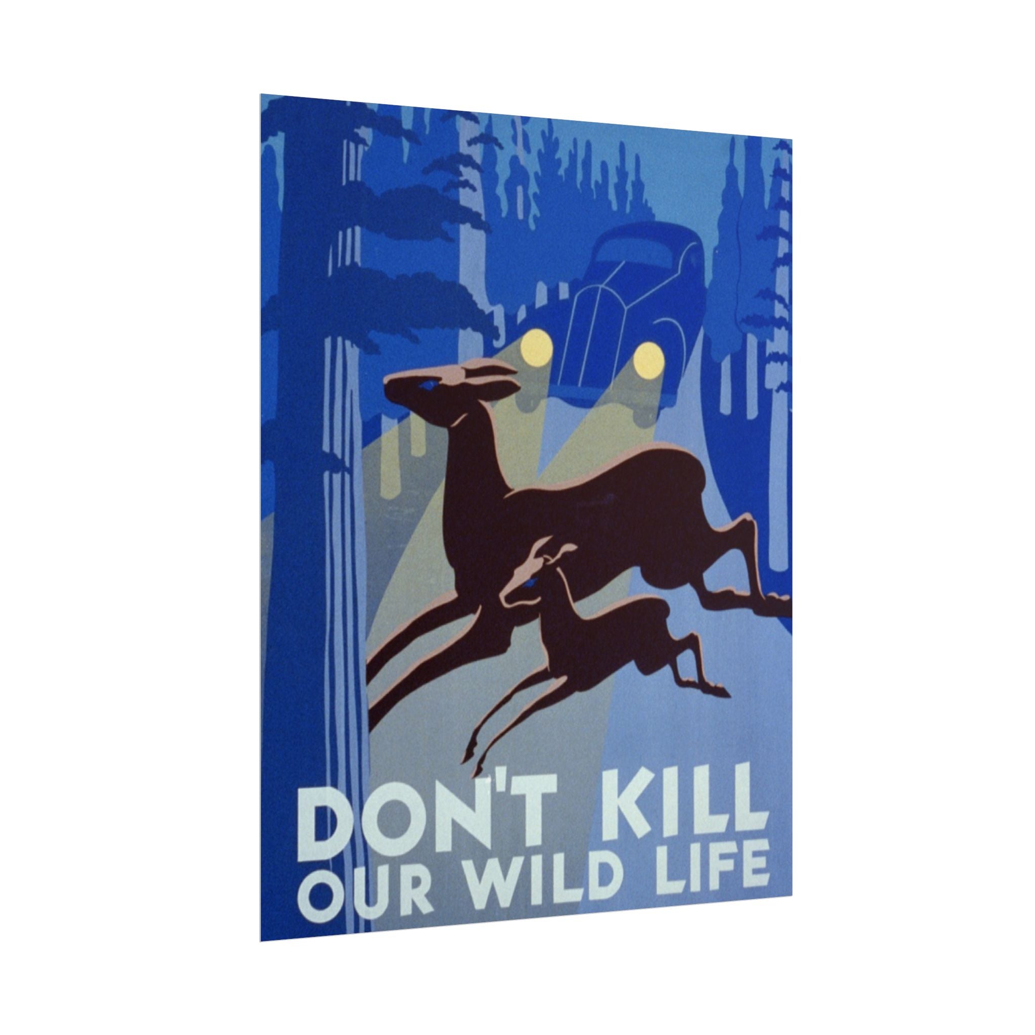 Don't Kill Our Wildlife 1940 Vintage WPA Poster