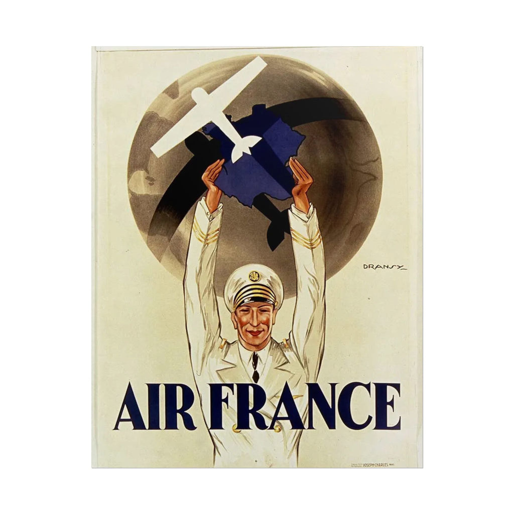 Air France 1933 Vintage Travel Poster