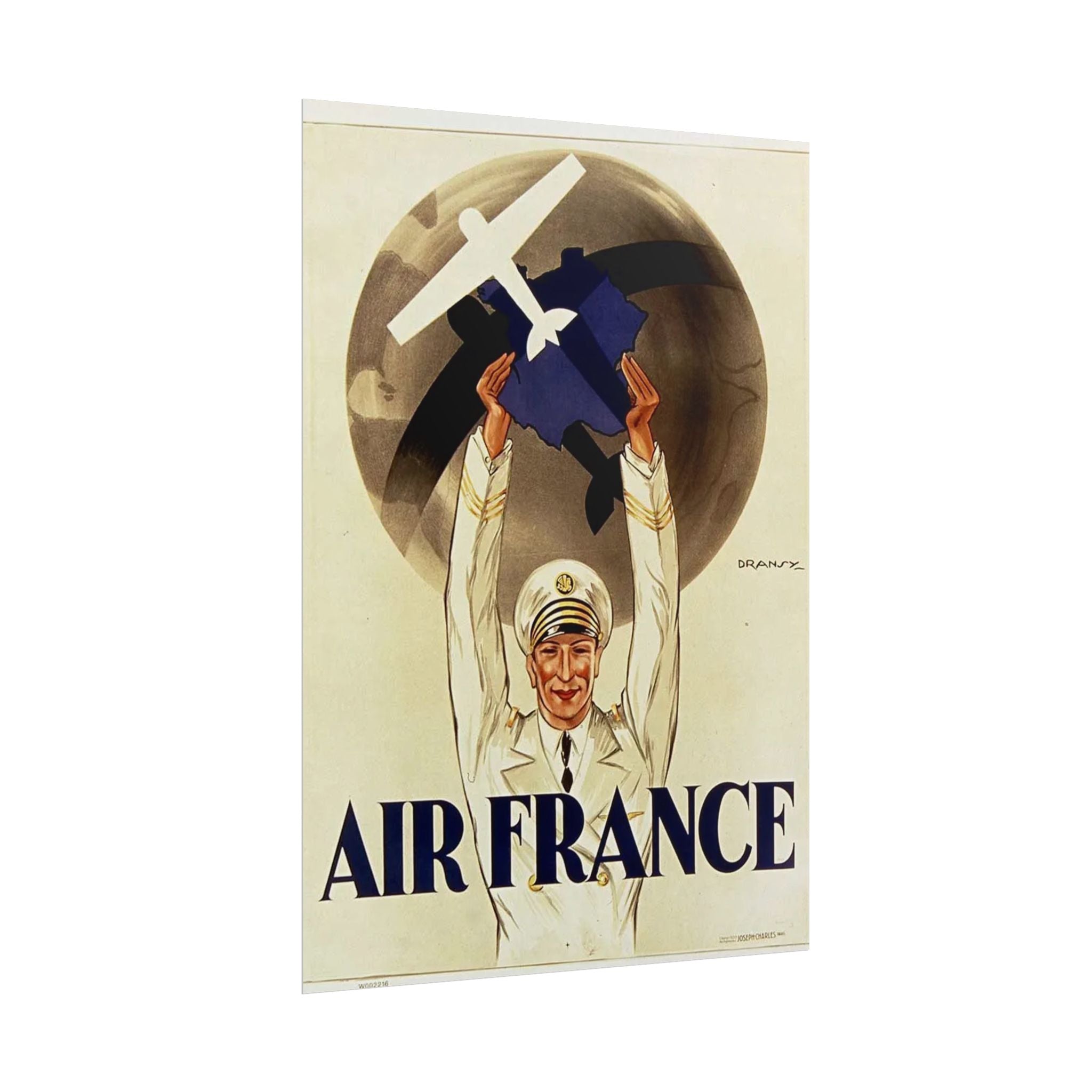 Air France 1933 Vintage Travel Poster