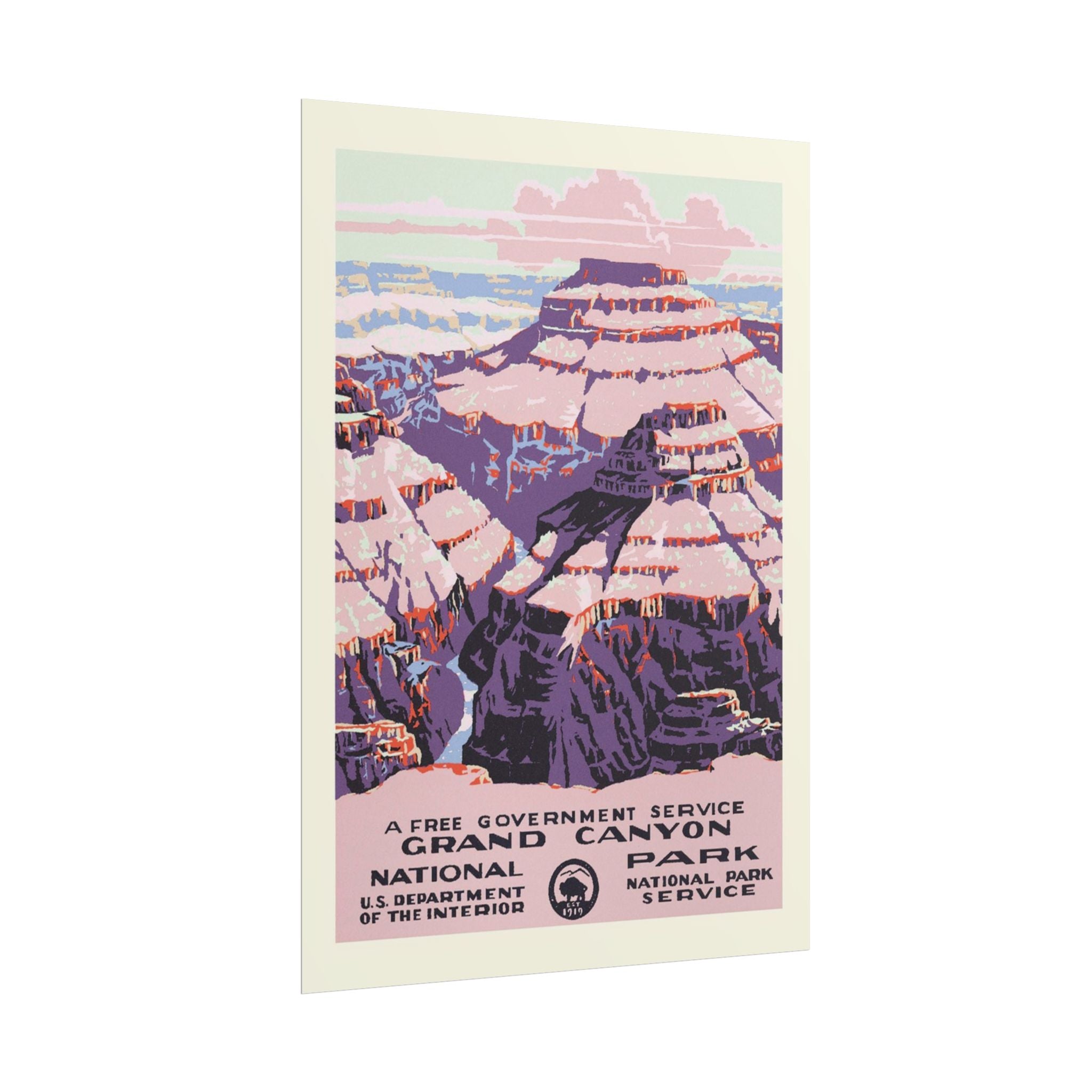 Grand Canyon National Park, 1938 WPA Travel Poster