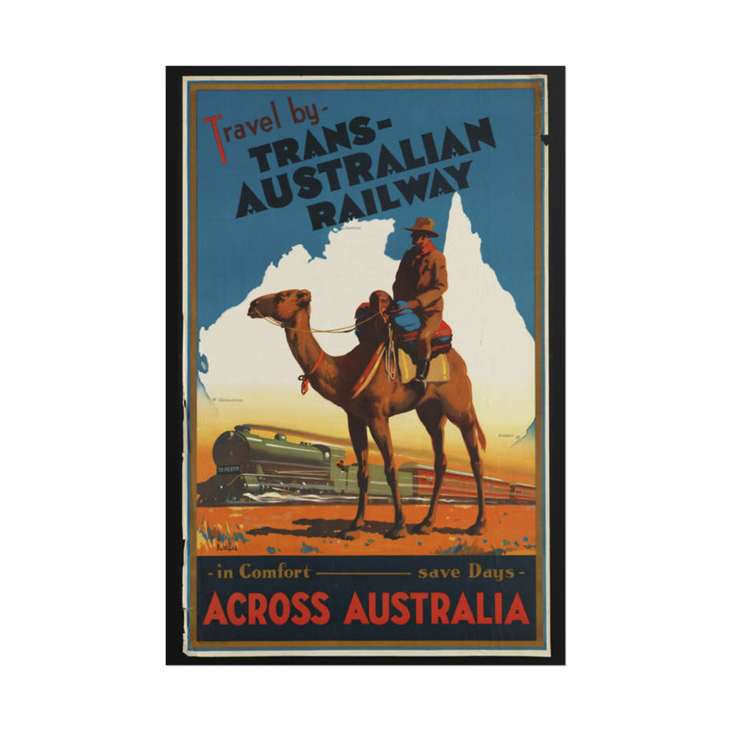 Trans-Australian Railway Vintage Poster
