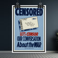 "Censored" WWII Home Front Vintage Poster