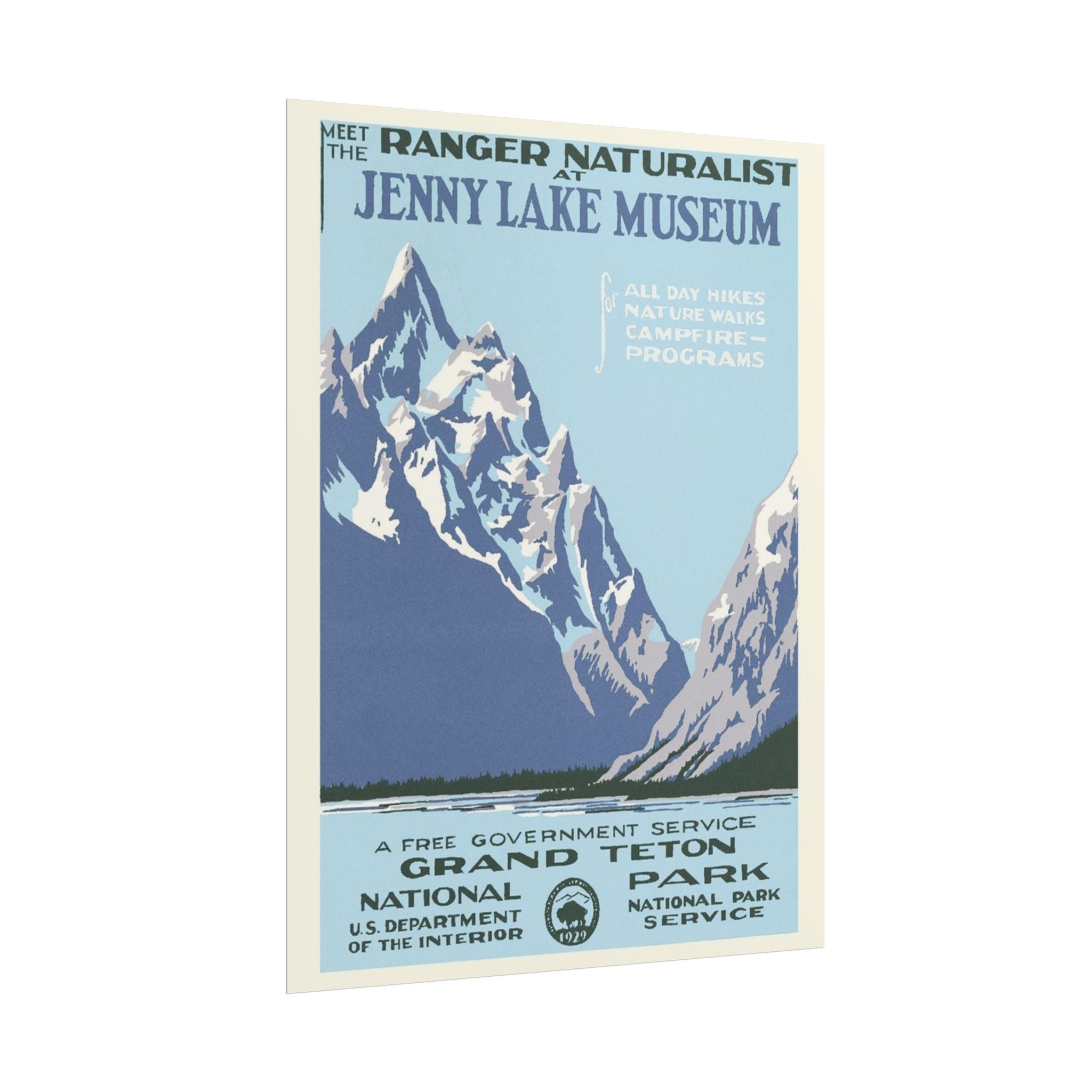 Grand Teton National Park 1938 Vintage WPA Poster