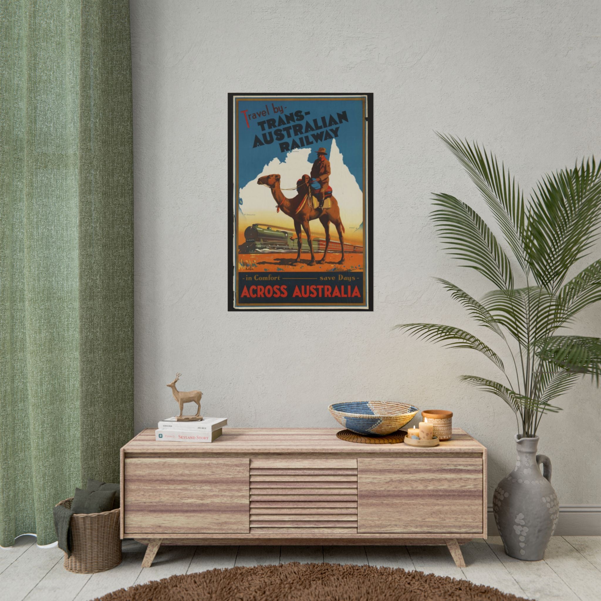Trans-Australian Railway Vintage Poster