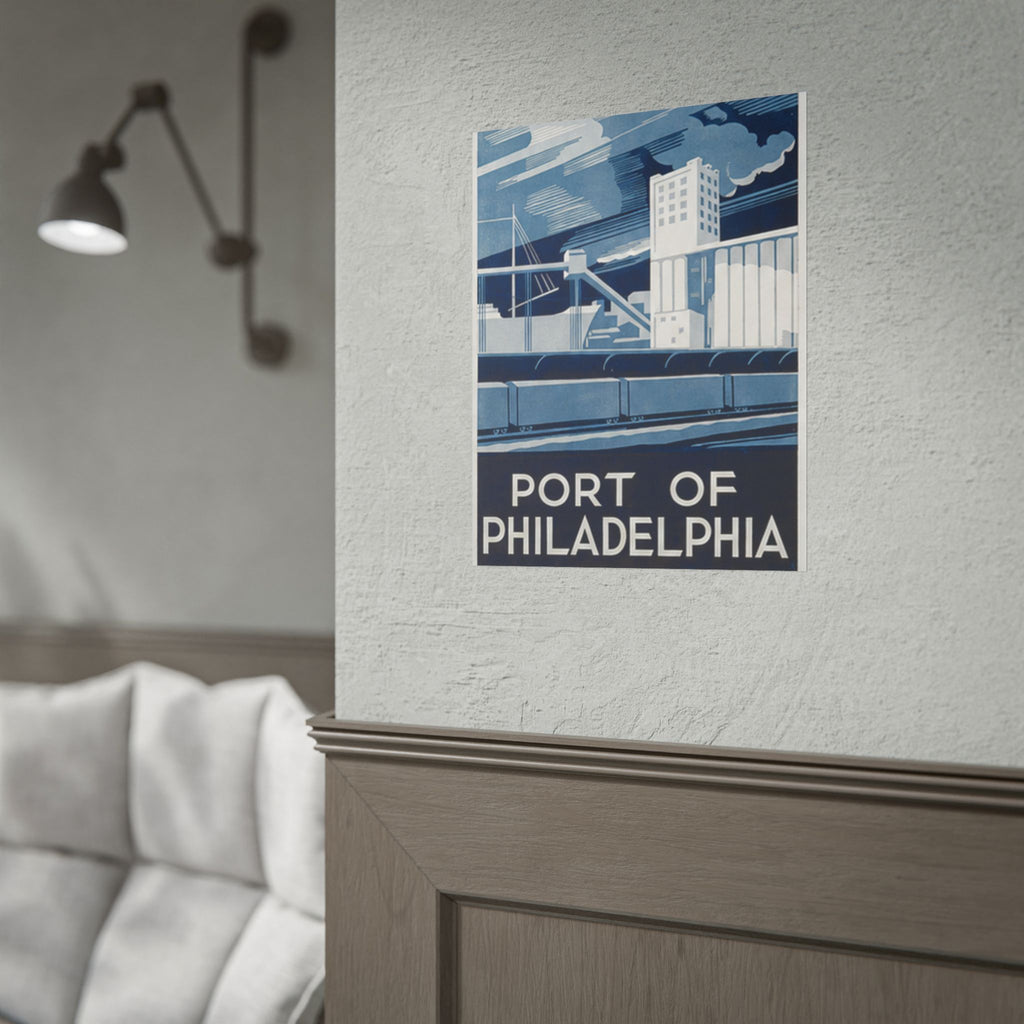 Port of Philadelphia WPA Vintage Poster