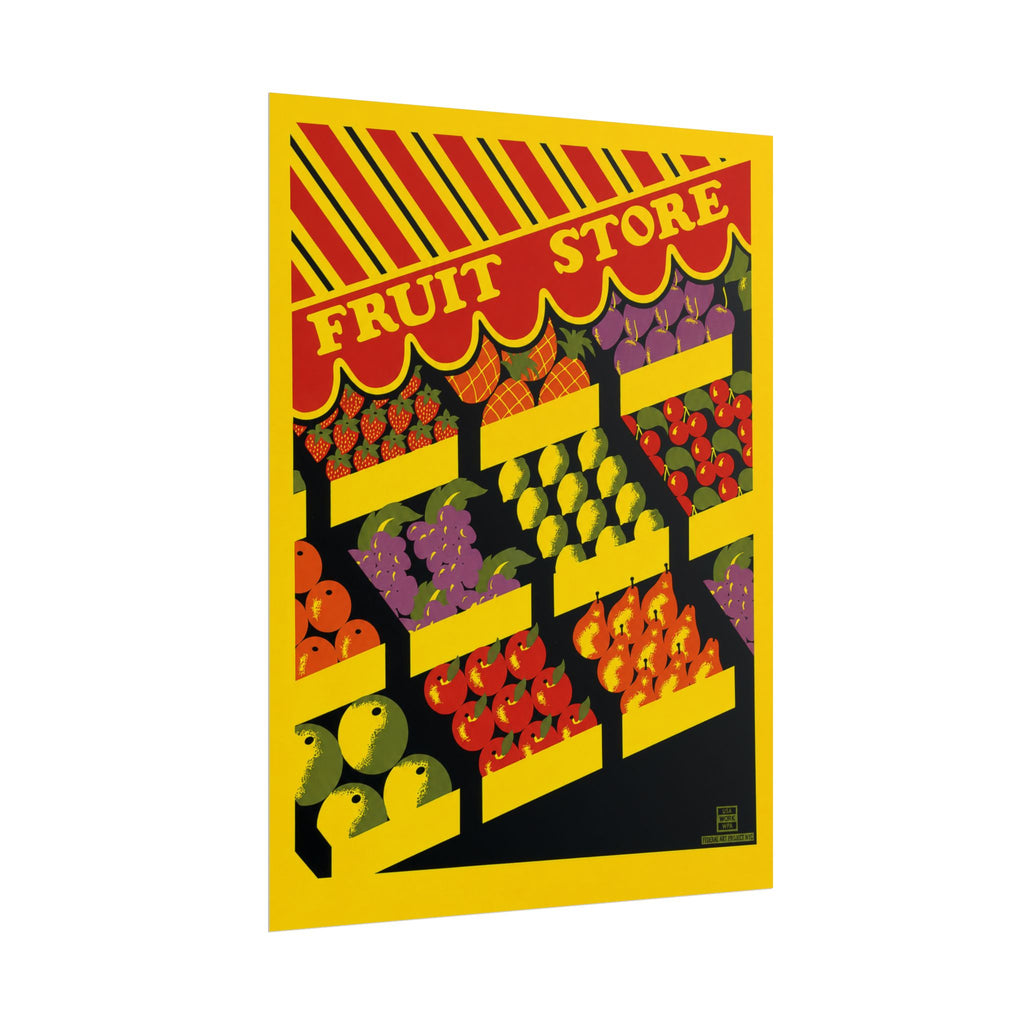 NYC Fruit Store 1938 WPA Vintage Poster