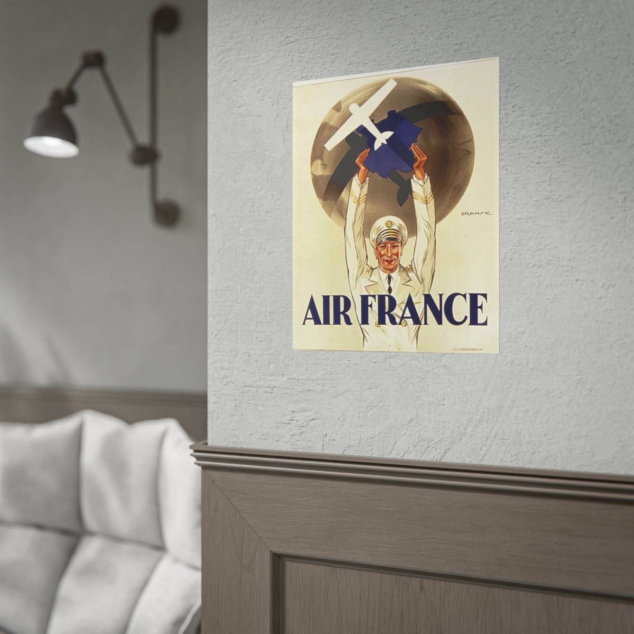 Air France 1933 Vintage Travel Poster