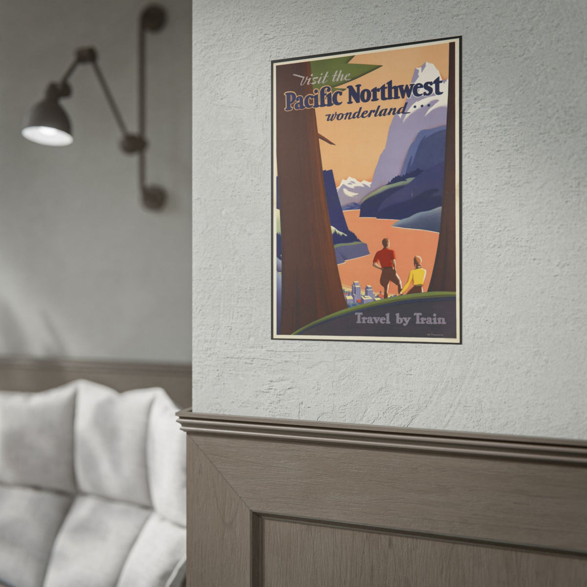 Pacific Northwest 1932 Vintage Travel Poster
