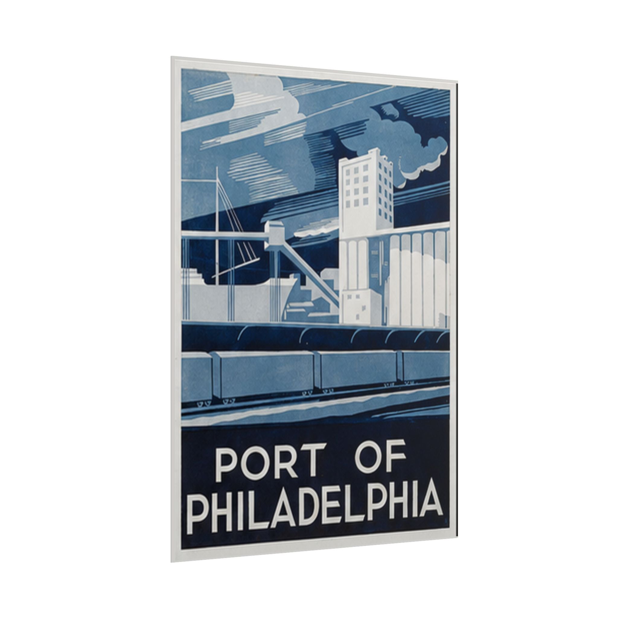Port of Philadelphia WPA Vintage Poster