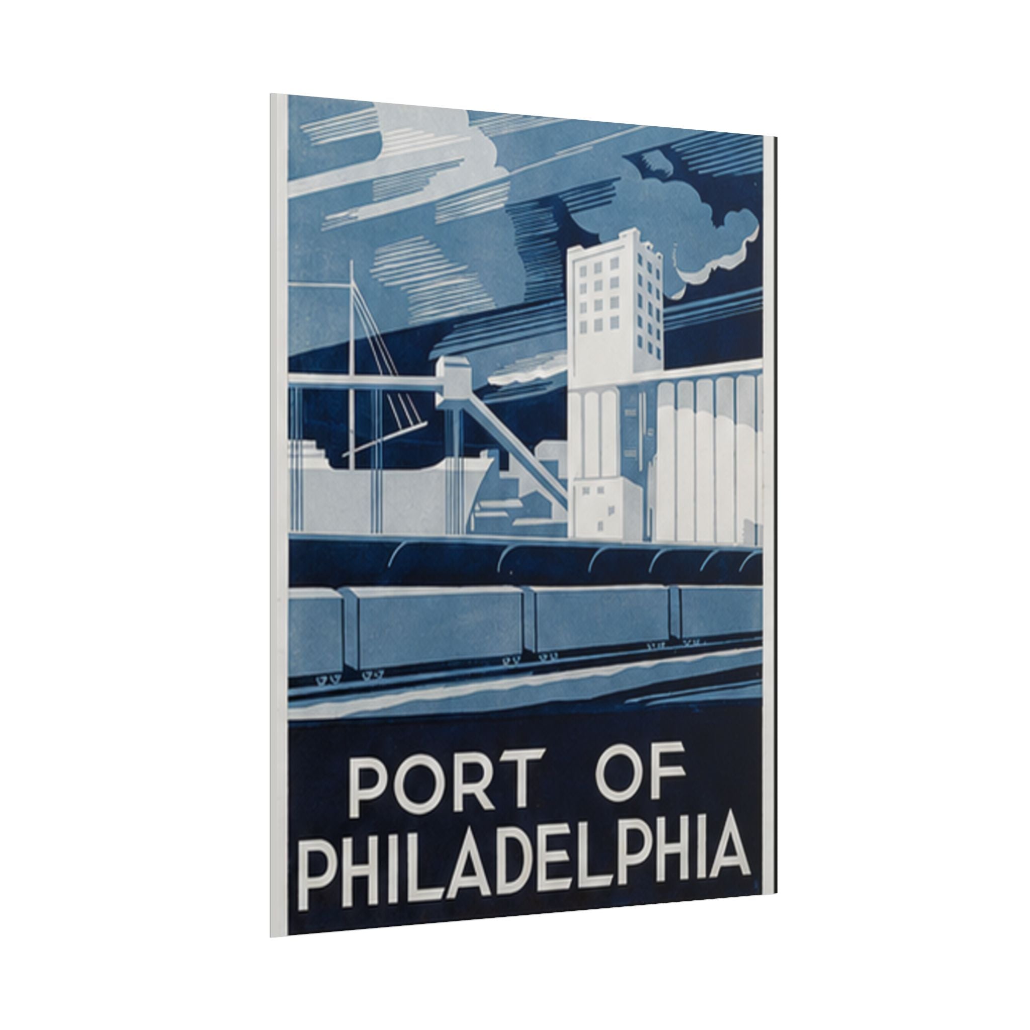 Port of Philadelphia WPA Vintage Poster