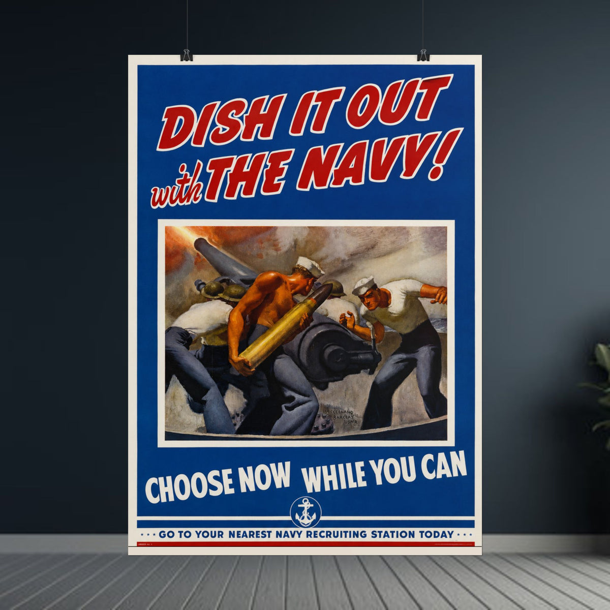 1942 Vintage US Navy Recruitment Poster