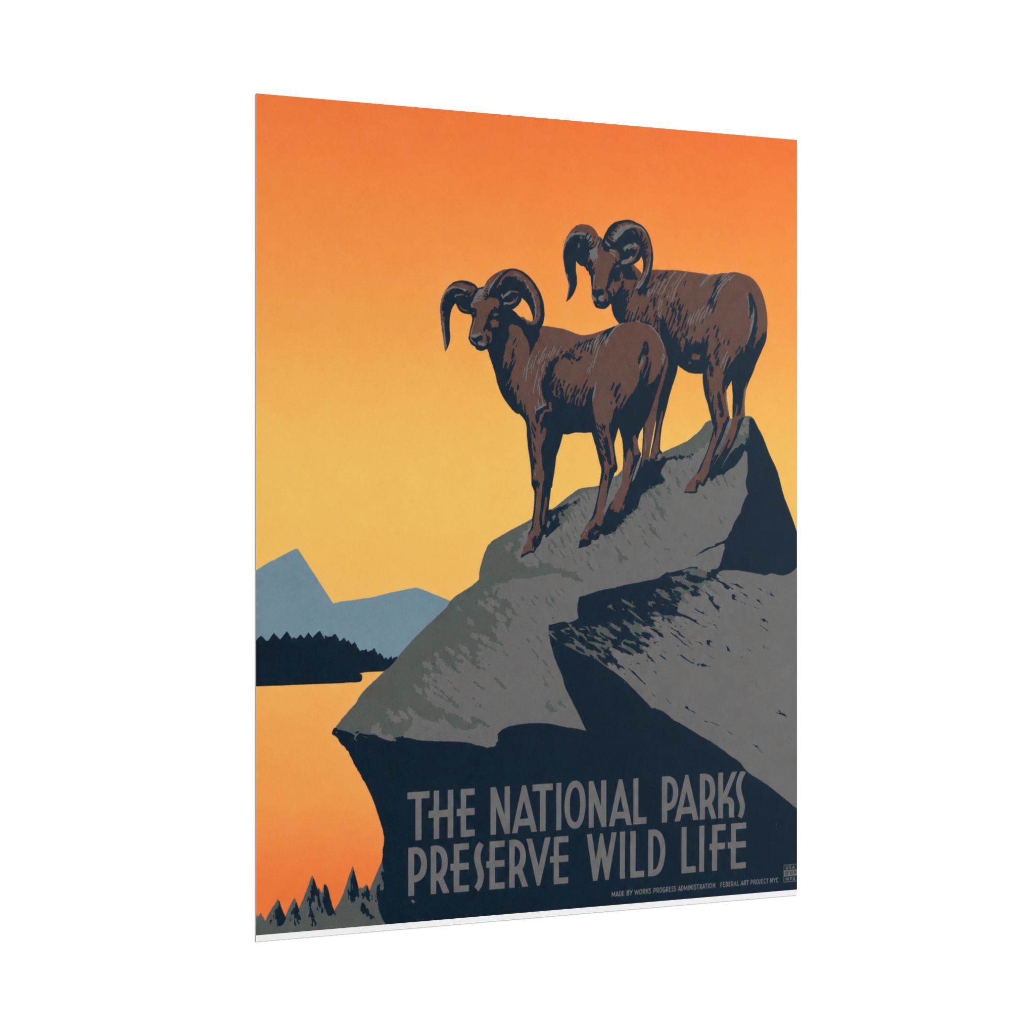 National Parks Preserve Wild Life 1939 Vintage WPA Poster