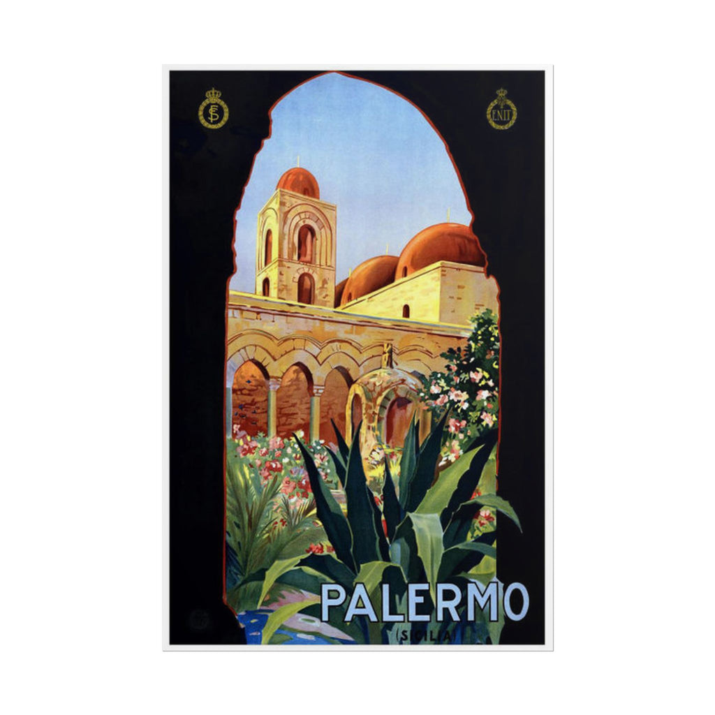 Palermo Sicilia 1920 Vintage Italian Travel Poster