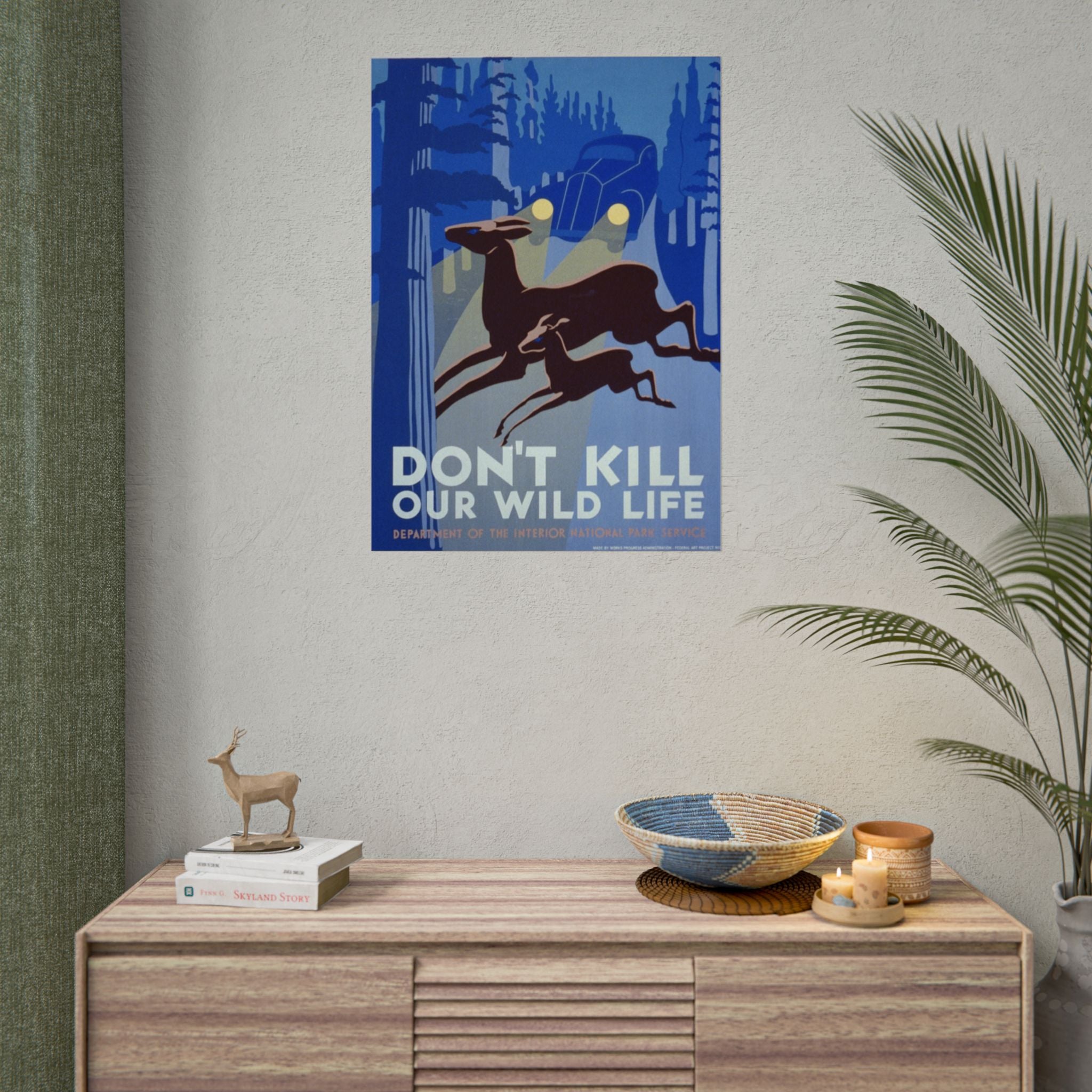 Don't Kill Our Wildlife 1940 Vintage WPA Poster