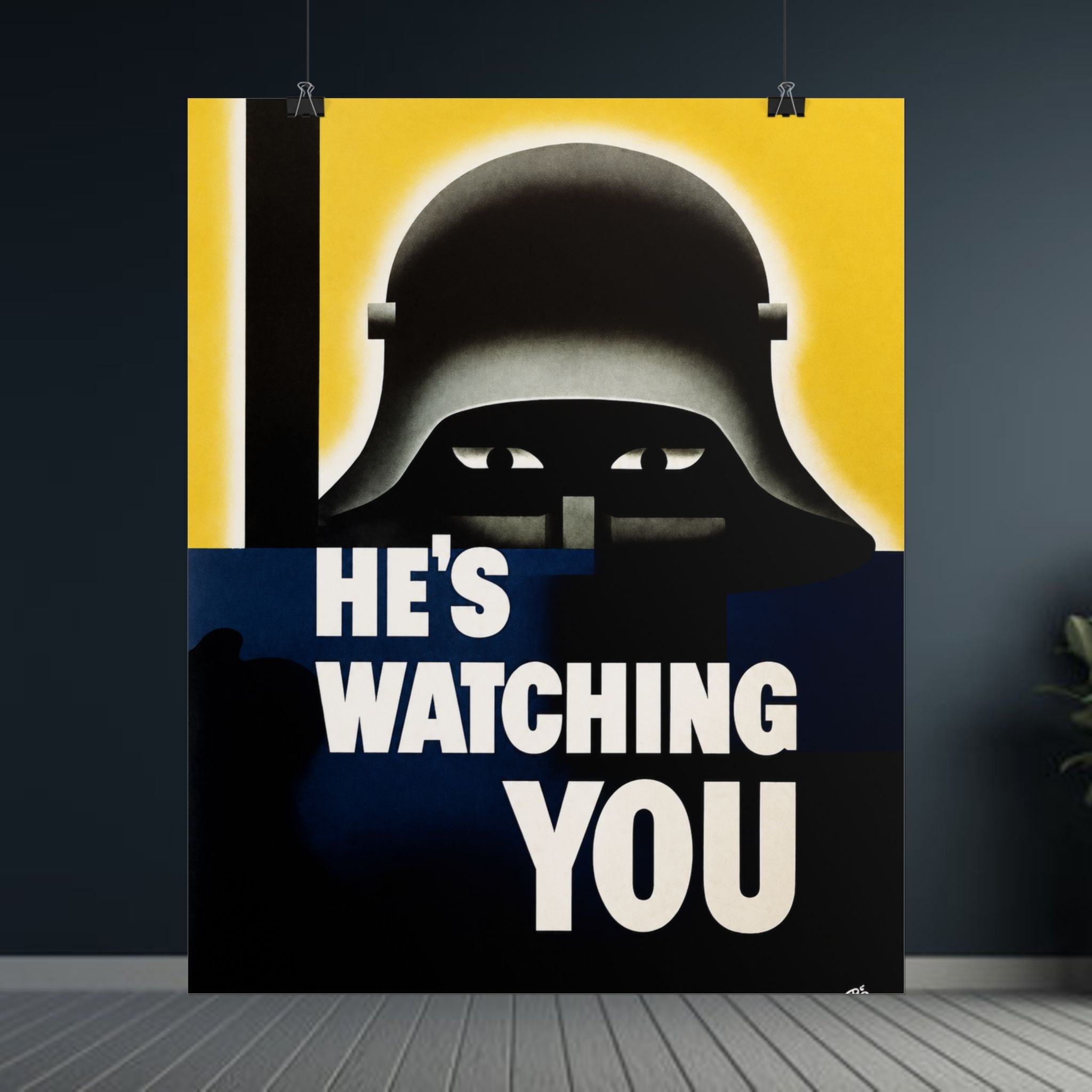 1942 WWII Vintage Anti-Espionage Propaganda Poster