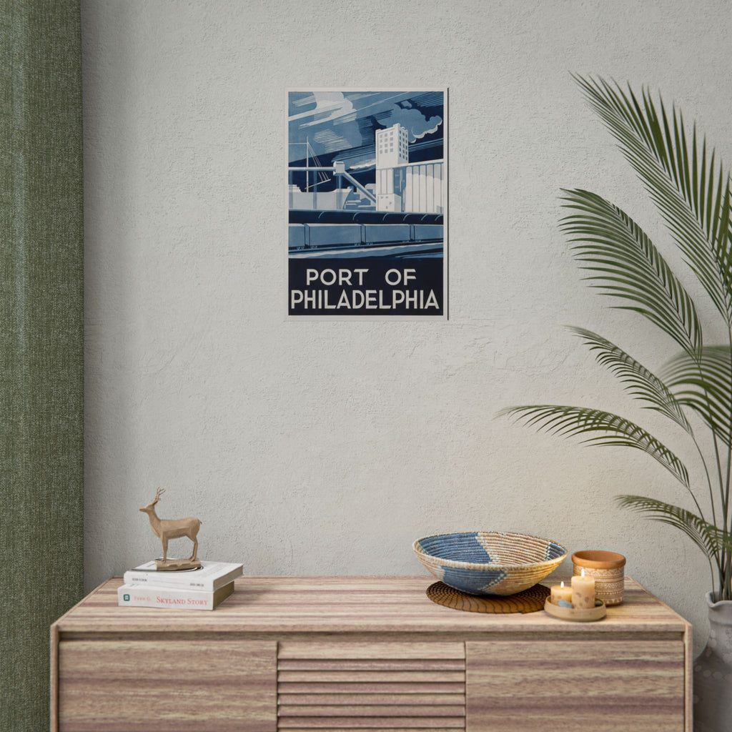 Port of Philadelphia WPA Vintage Poster