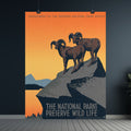 National Parks Preserve Wild Life 1939 Vintage WPA Poster