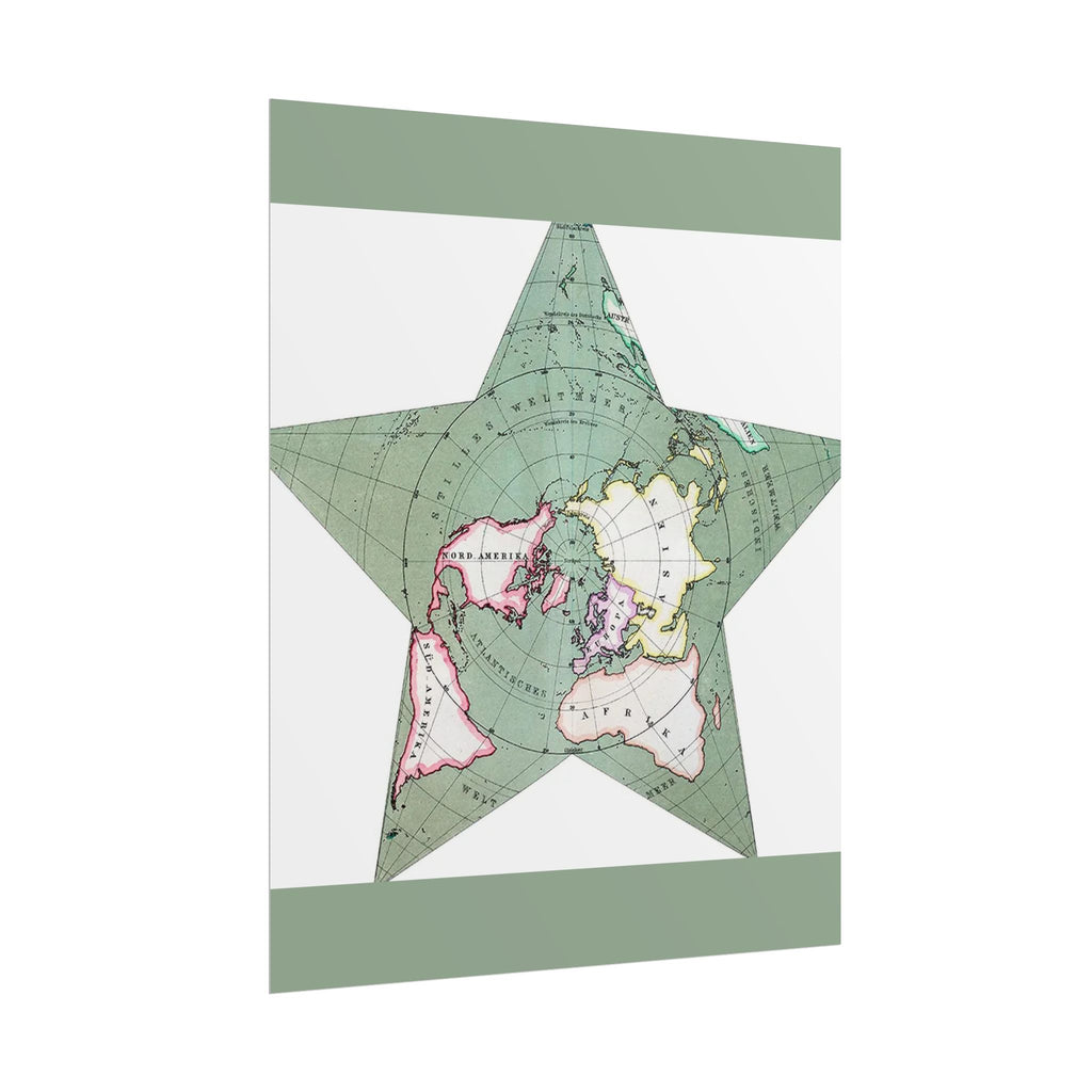 Berghaus Star Map 1880 Antique World Map