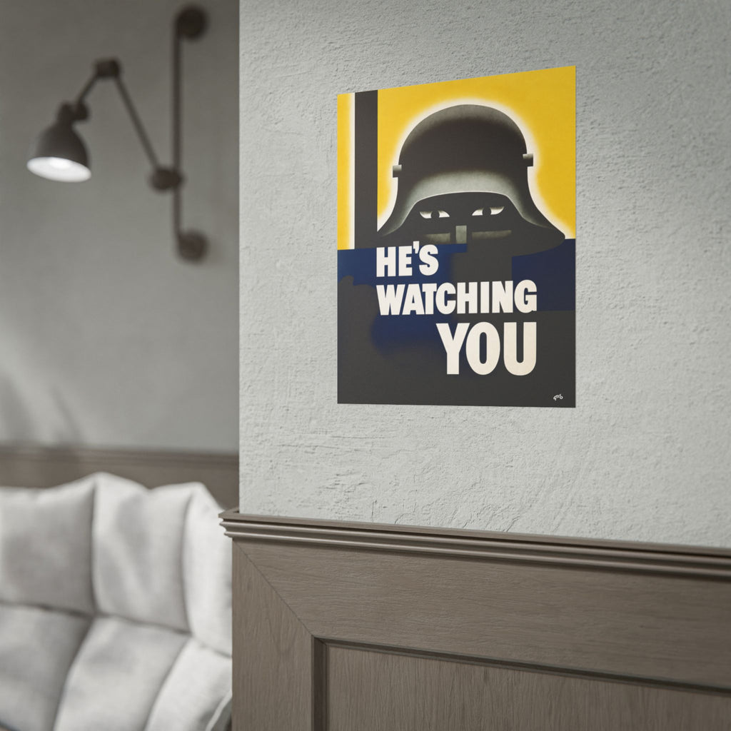 1942 WWII Vintage Anti-Espionage Propaganda Poster