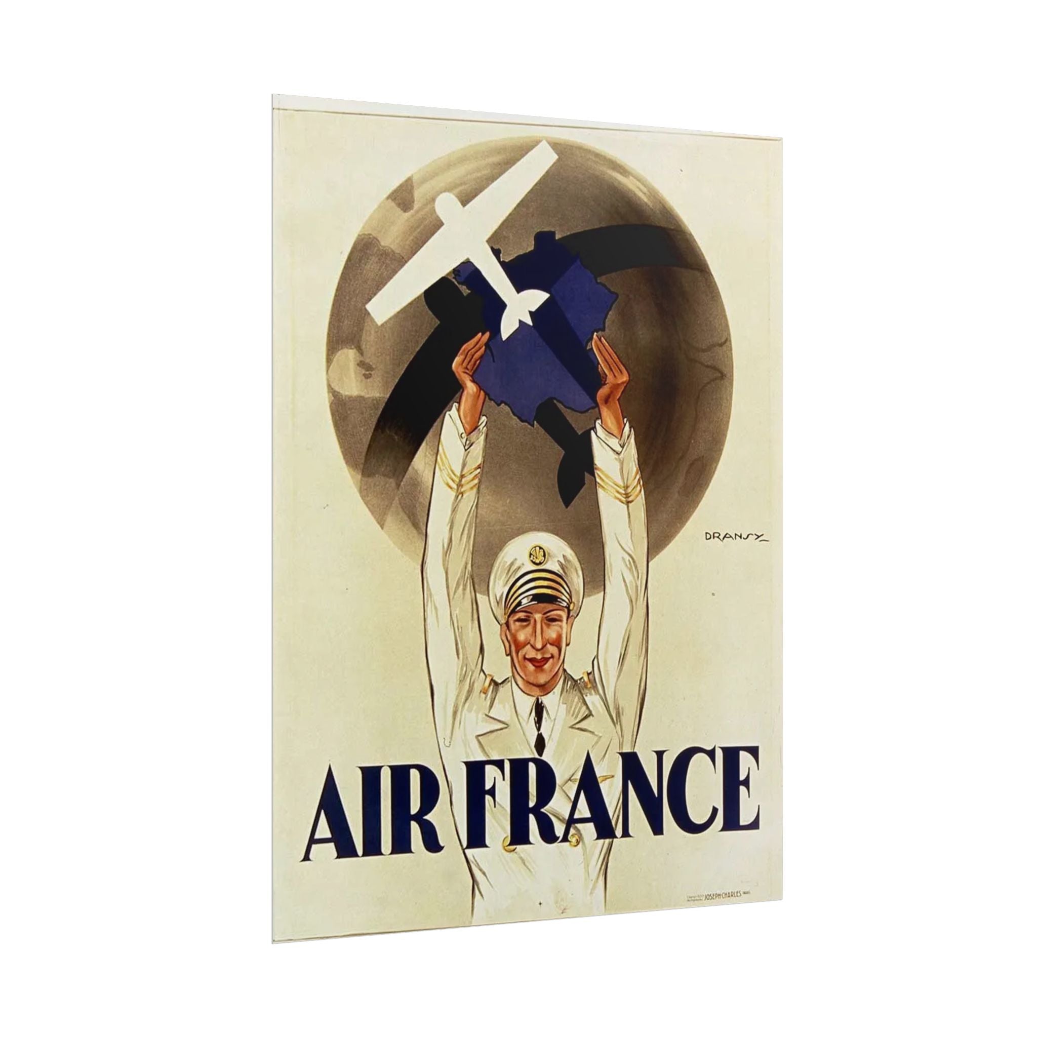 Air France 1933 Vintage Travel Poster