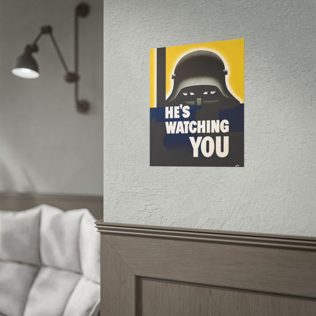 1942 WWII Vintage Anti-Espionage Propaganda Poster