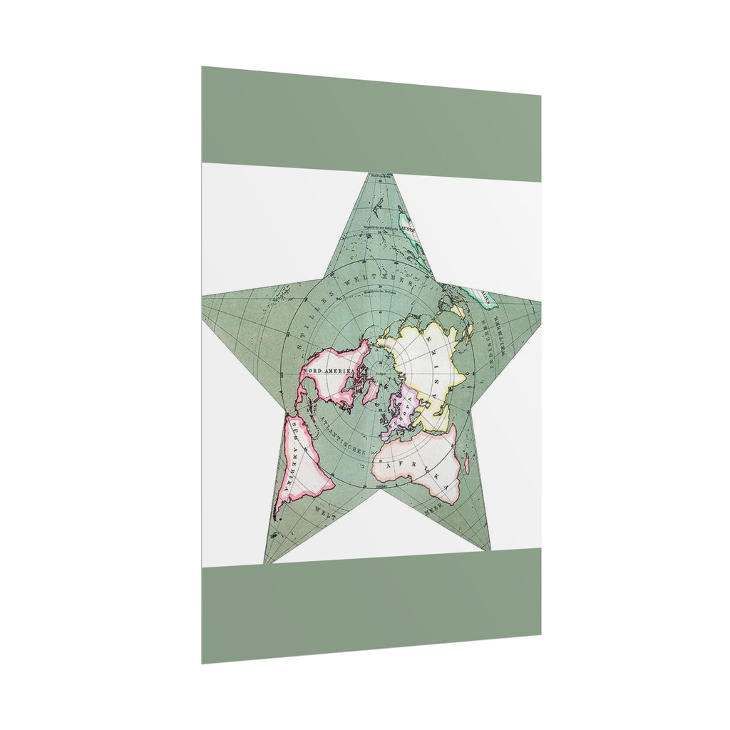 Berghaus Star Map 1880 Antique World Map