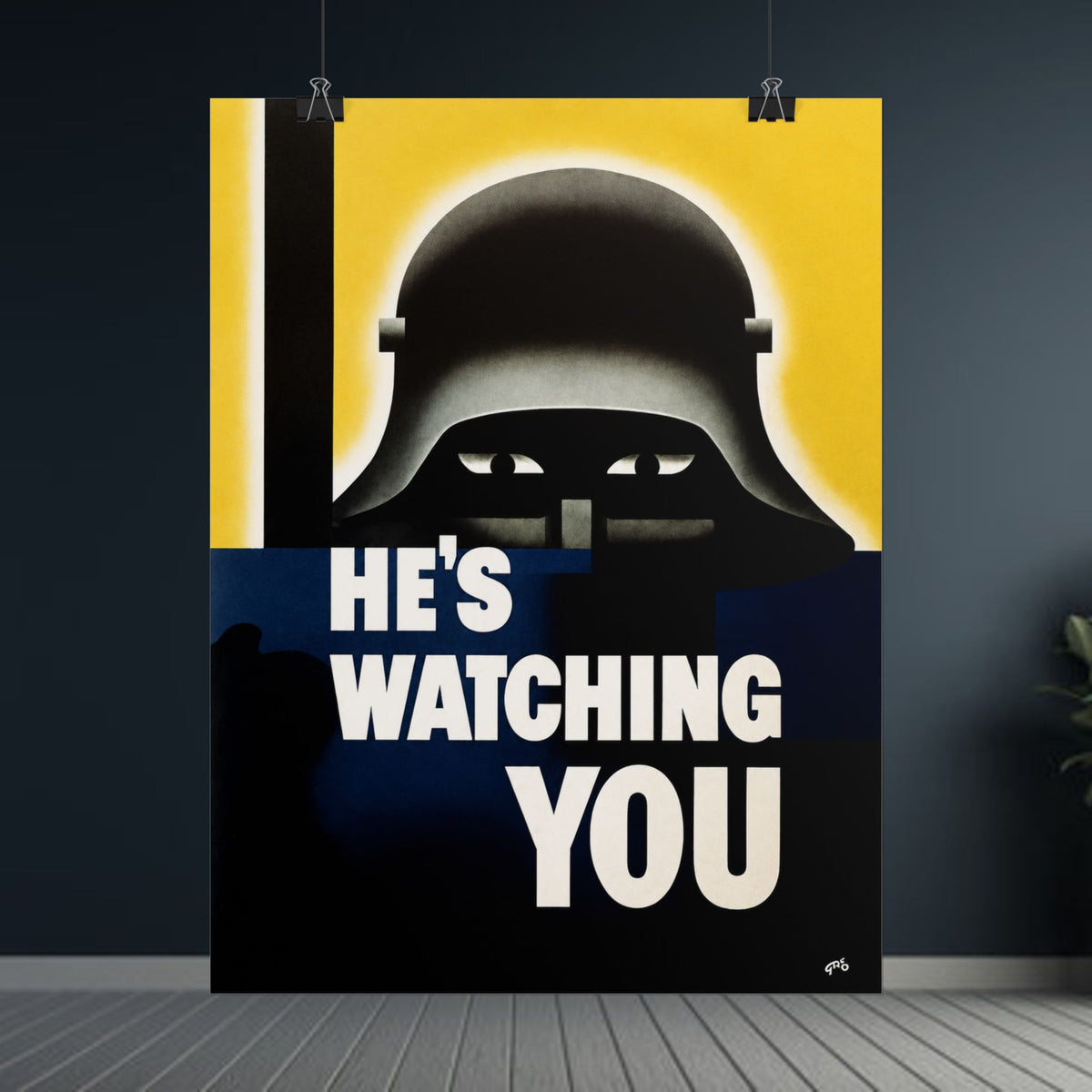 1942 WWII Vintage Anti-Espionage Propaganda Poster