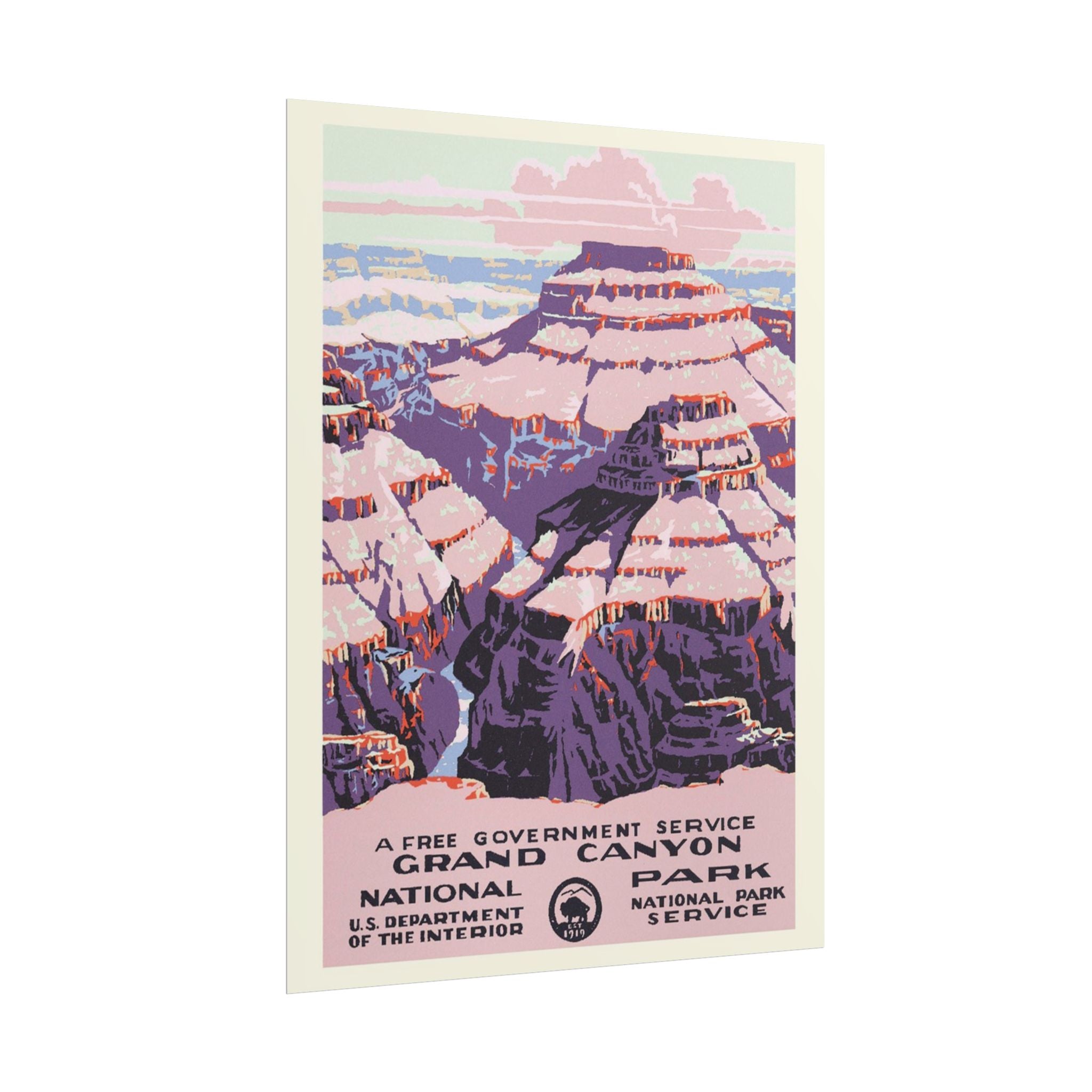 Grand Canyon National Park, 1938 WPA Travel Poster