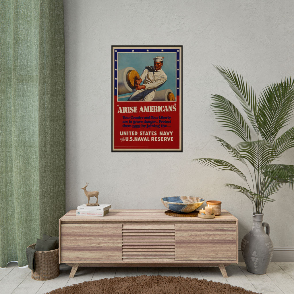 Arise Americans 1941 US Navy Recruiting Poster