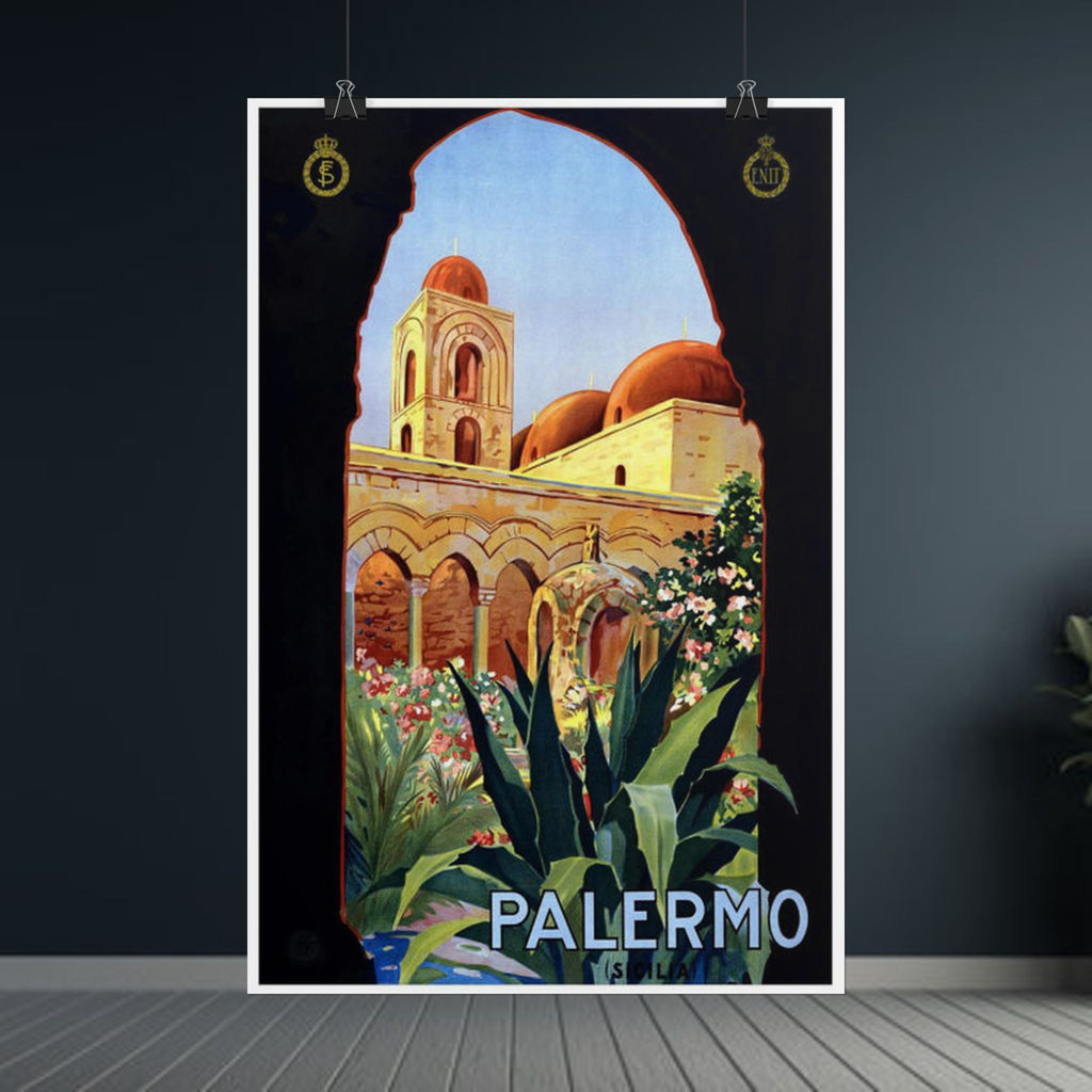 Palermo Sicilia 1920 Vintage Italian Travel Poster