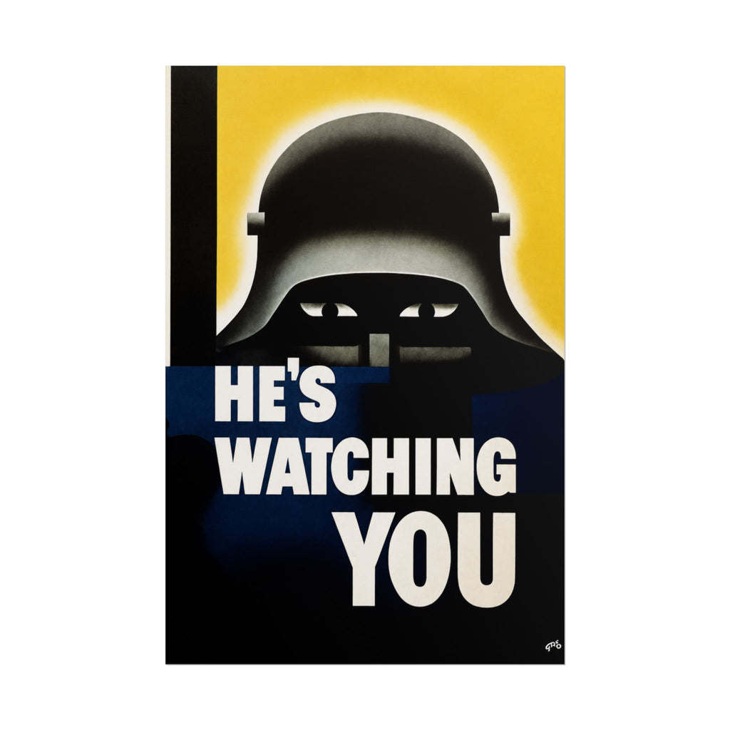 1942 WWII Vintage Anti-Espionage Propaganda Poster