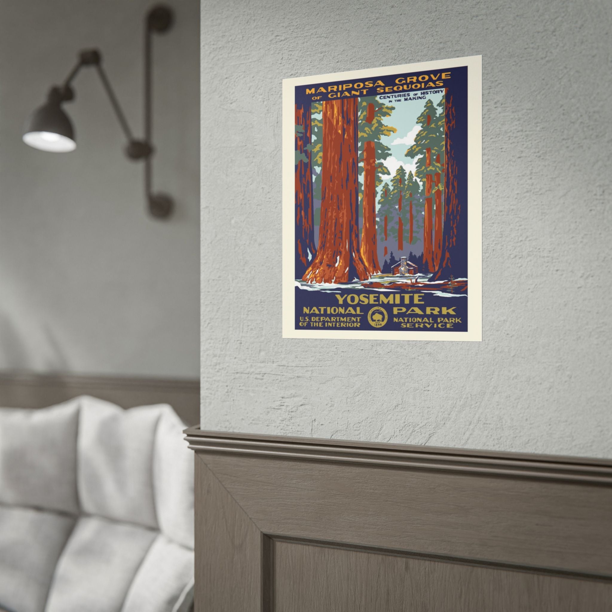 Yosemite National Park Vintage 1930s WPA Poster