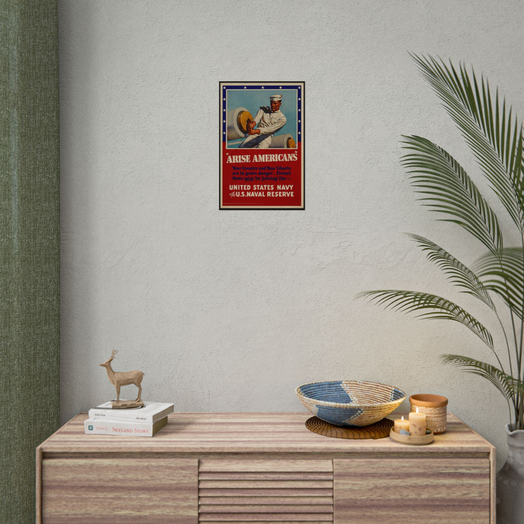 Arise Americans 1941 US Navy Recruiting Poster
