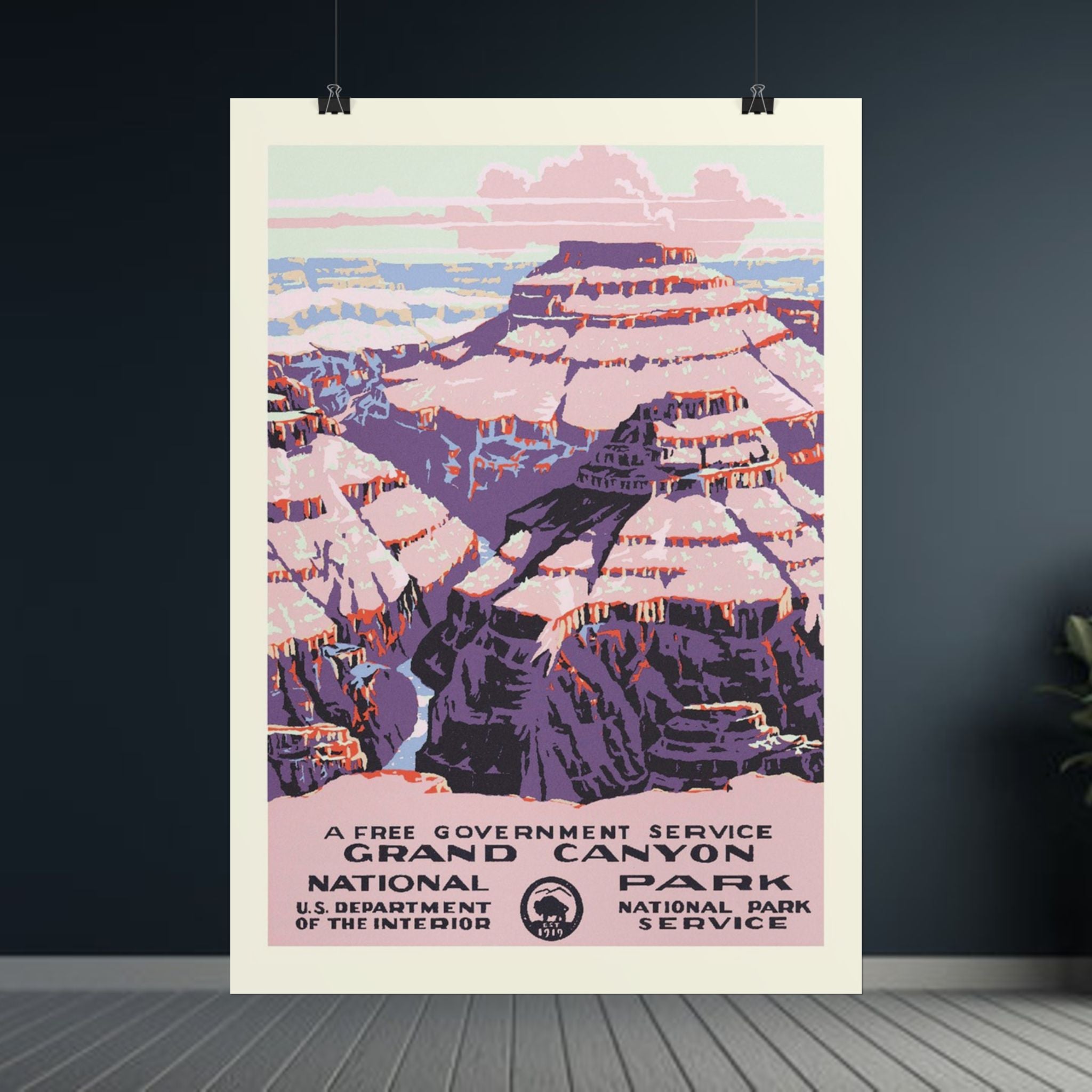Grand Canyon National Park, 1938 WPA Travel Poster