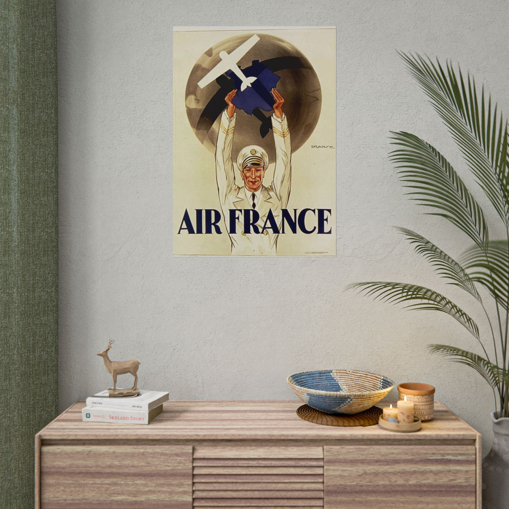 Air France 1933 Vintage Travel Poster