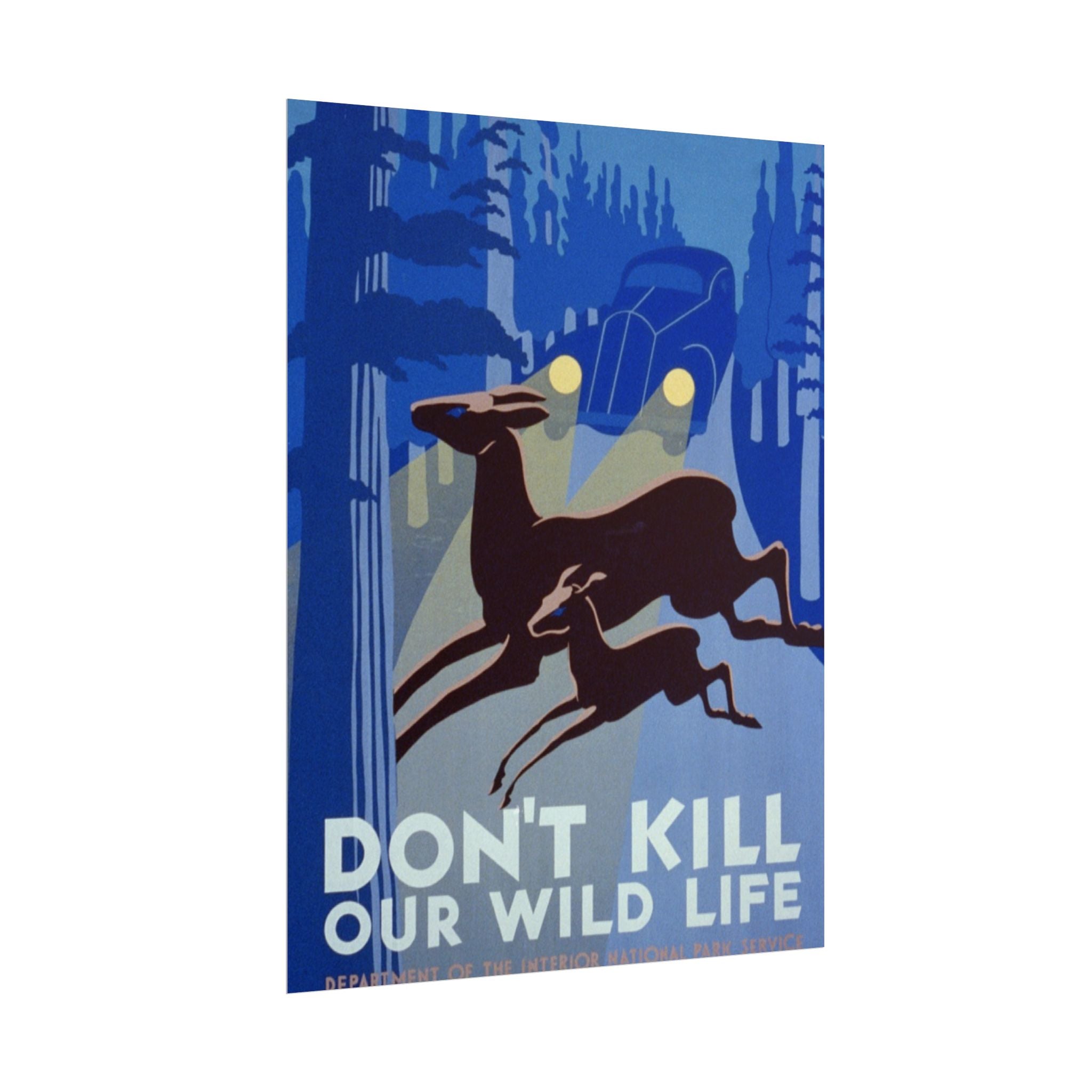 Don't Kill Our Wildlife 1940 Vintage WPA Poster