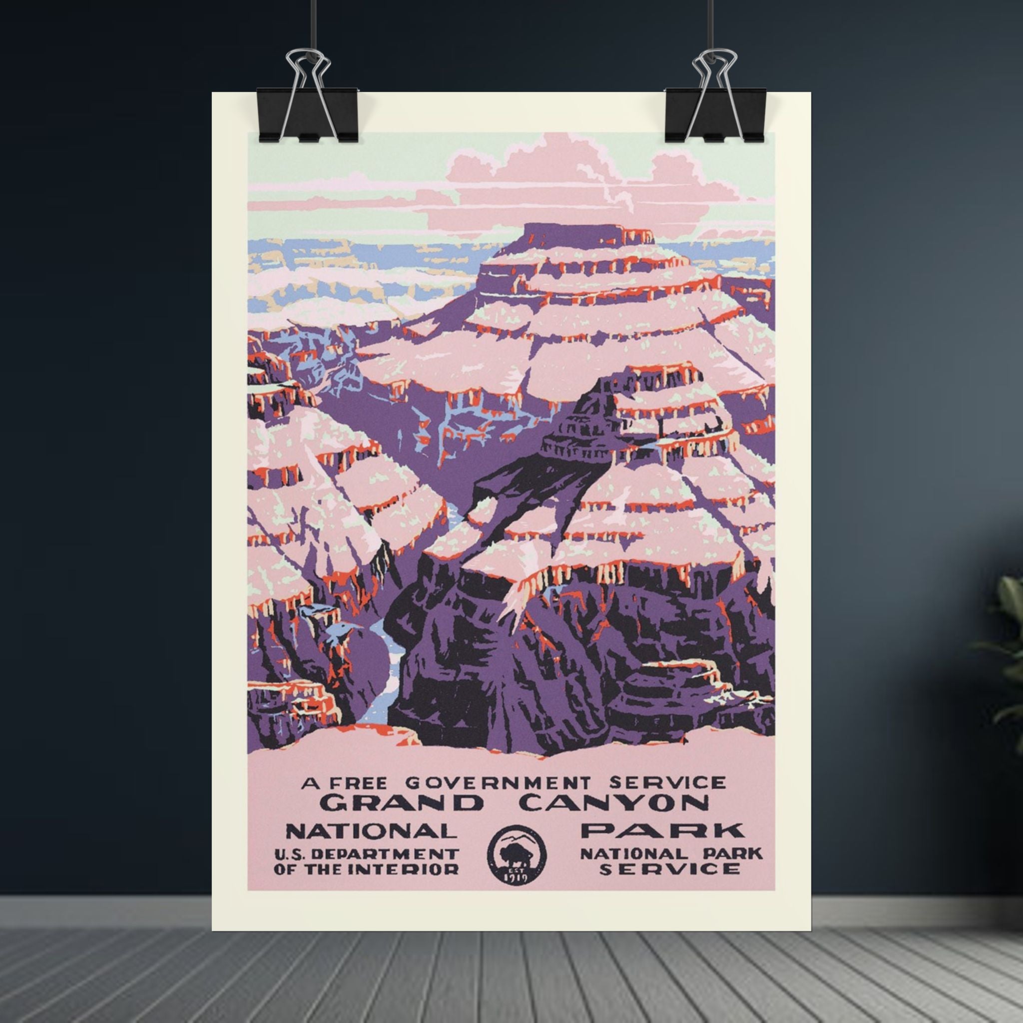 Grand Canyon National Park, 1938 WPA Travel Poster