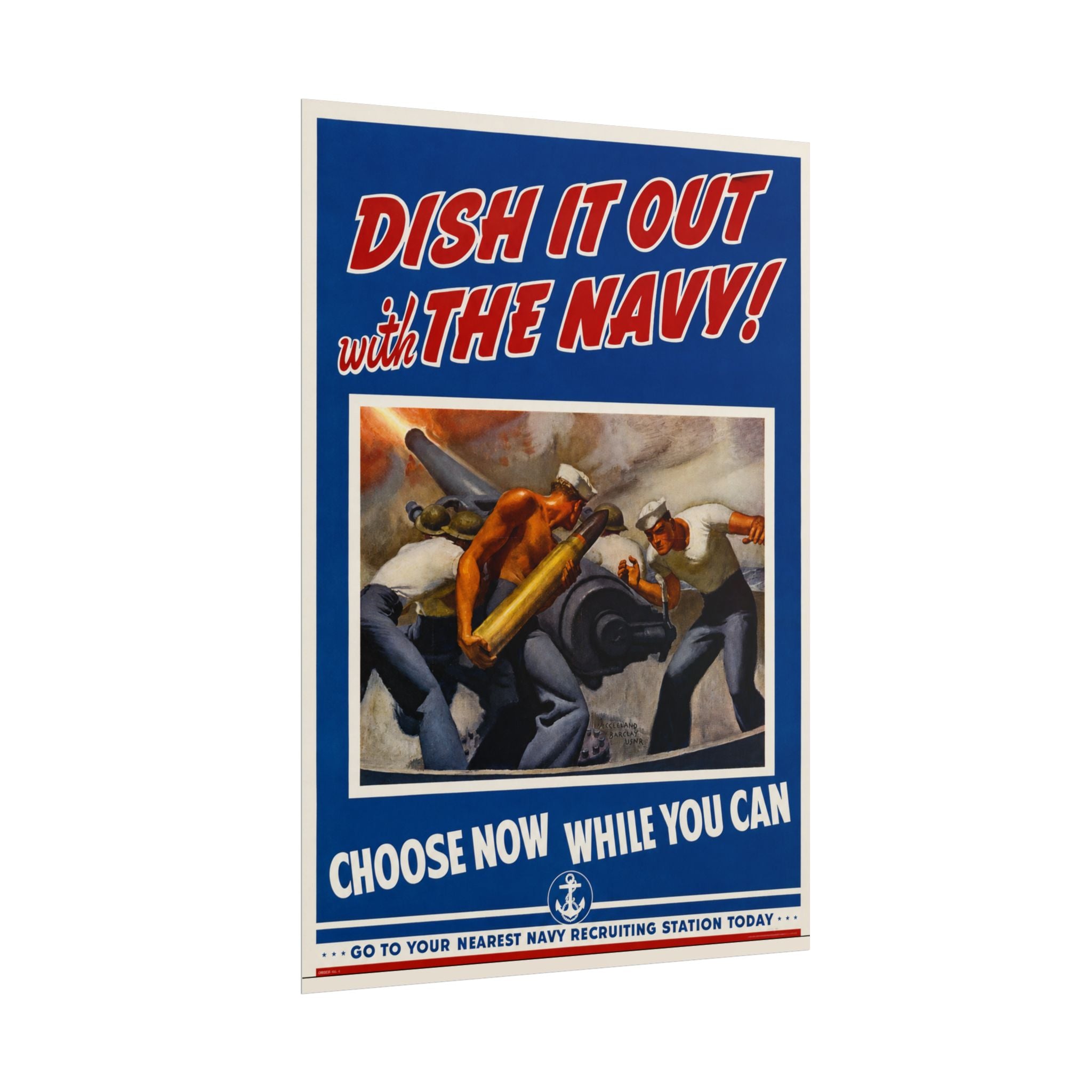 1942 Vintage US Navy Recruitment Poster
