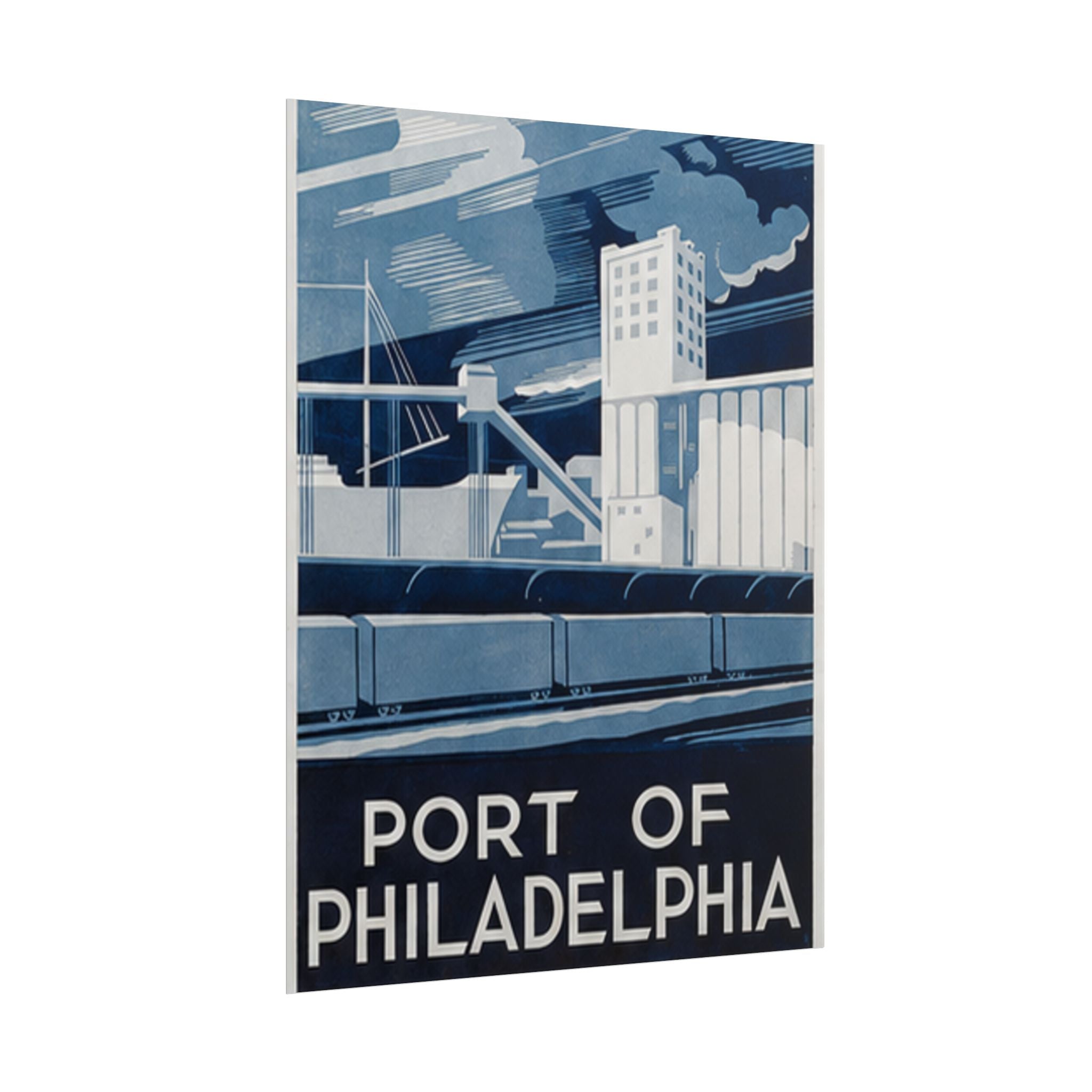 Port of Philadelphia WPA Vintage Poster