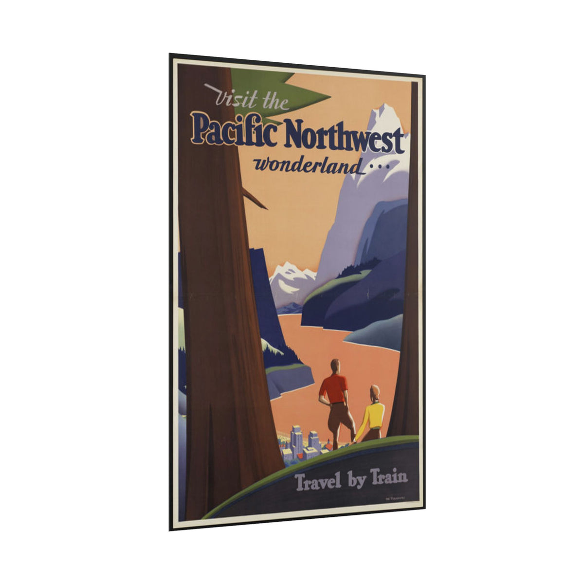 Pacific Northwest 1932 Vintage Travel Poster