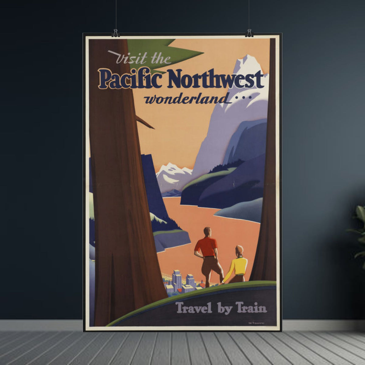 Pacific Northwest 1932 Vintage Travel Poster