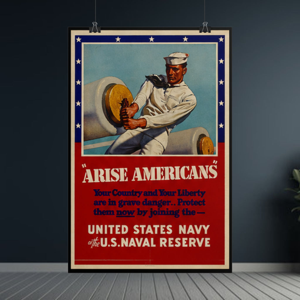 Arise Americans 1941 US Navy Recruiting Poster