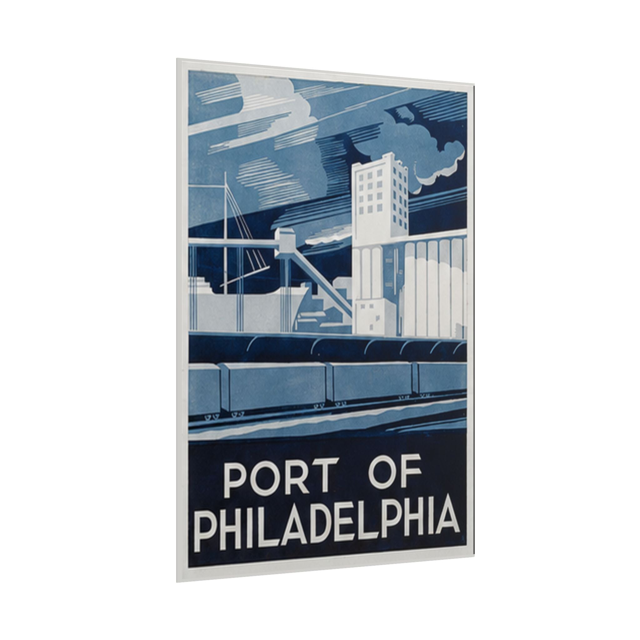 Port of Philadelphia WPA Vintage Poster